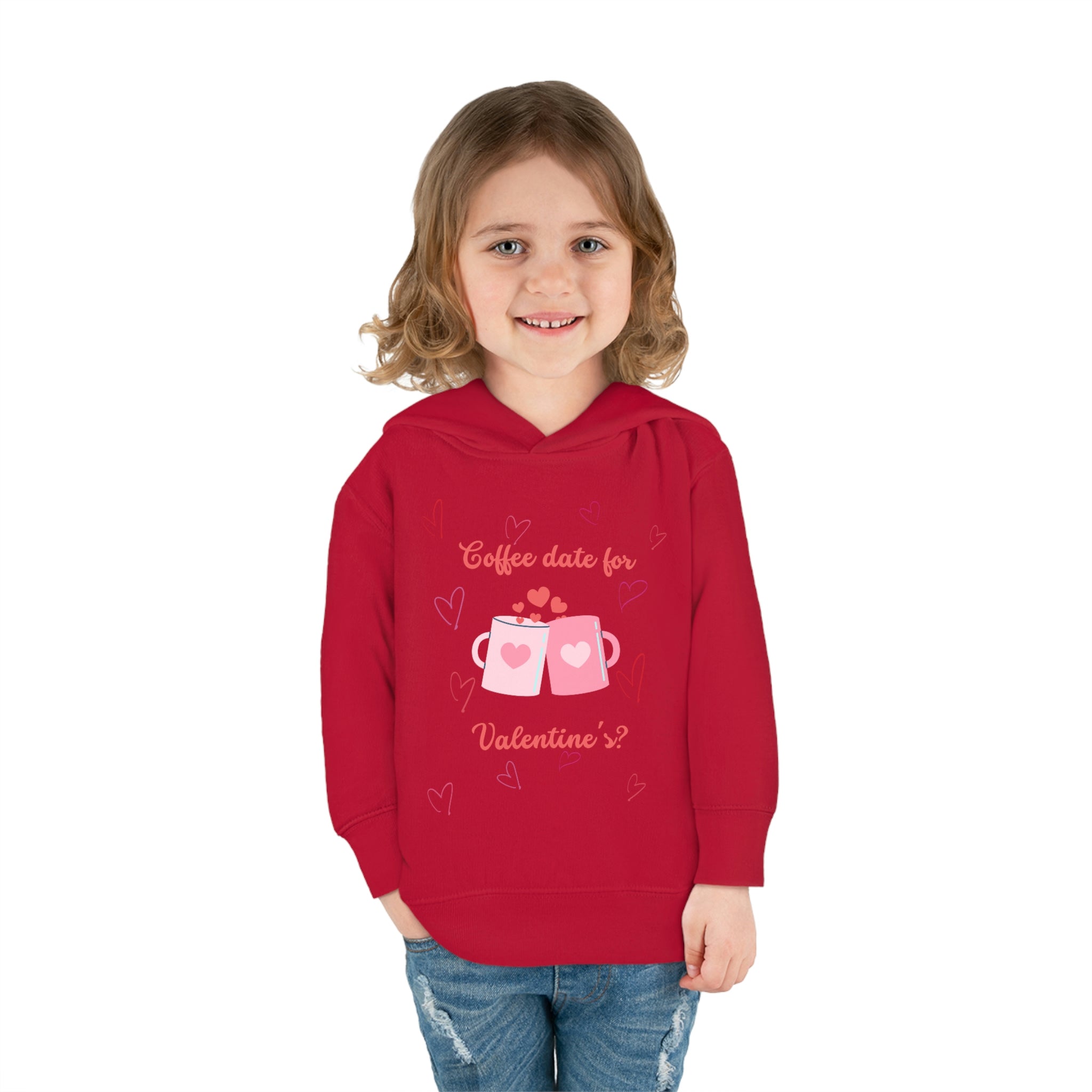 I Love Coffee & You!! Toddler Pullover Fleece Hoodie