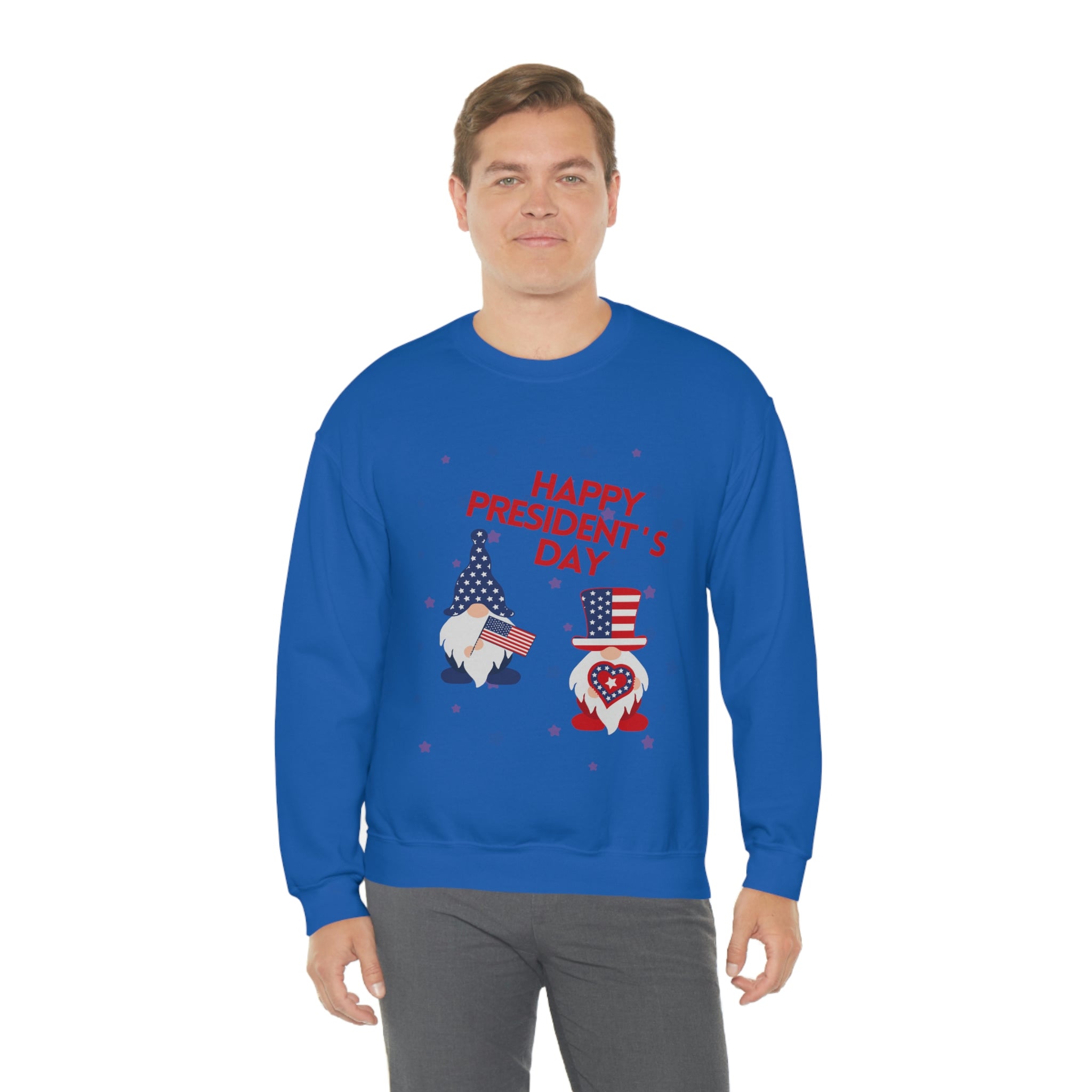 Happy President's Day Gnome Unisex Heavy Blend™ Crewneck Sweatshirt