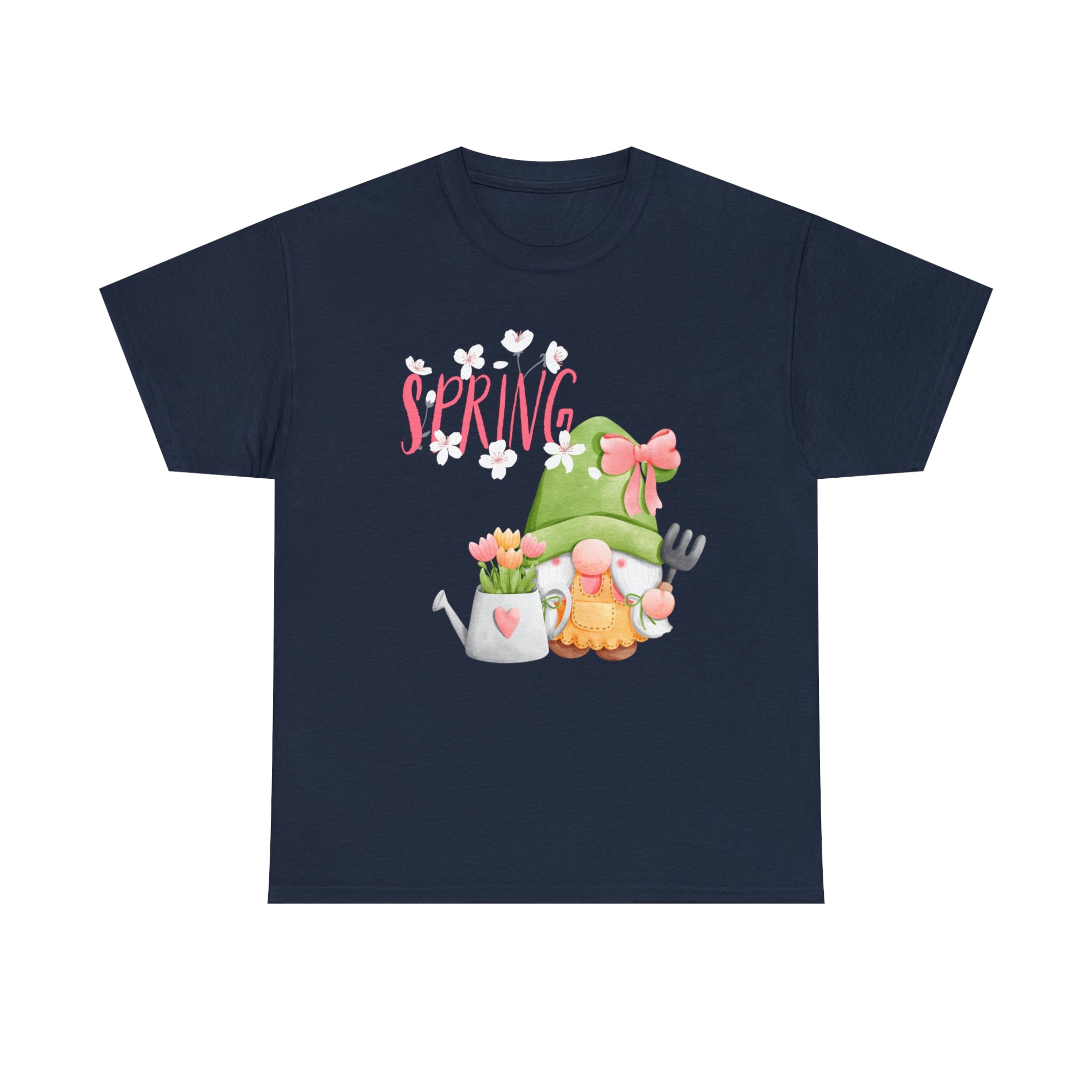 Gnome Happy Spring Unisex Heavy Cotton Tee