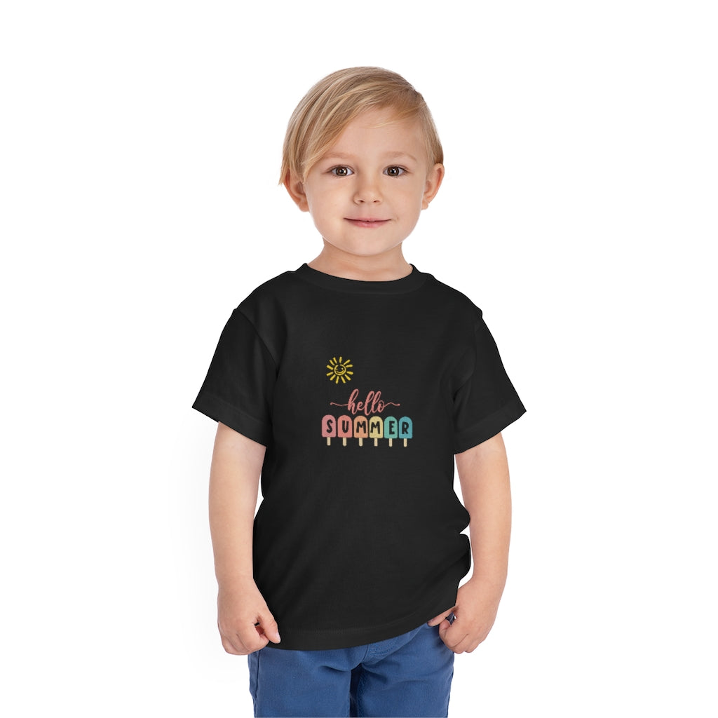 Sunny Hello Summer Toddler Short Sleeve Tee