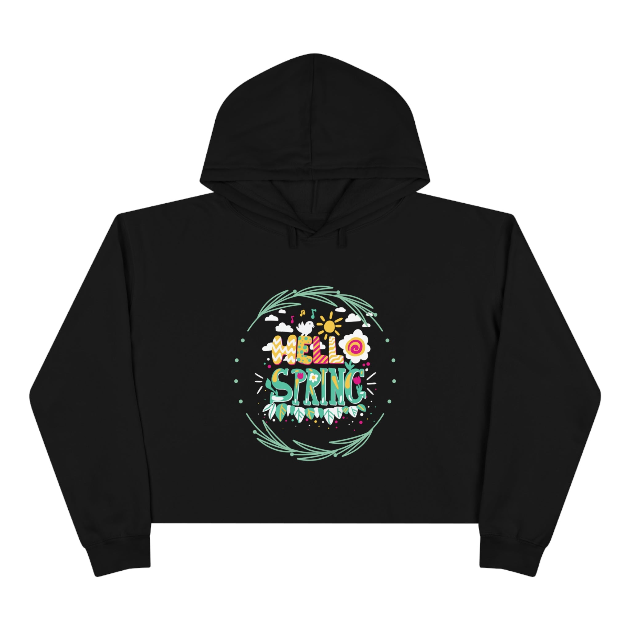 Hello Spring Crop Hoodie