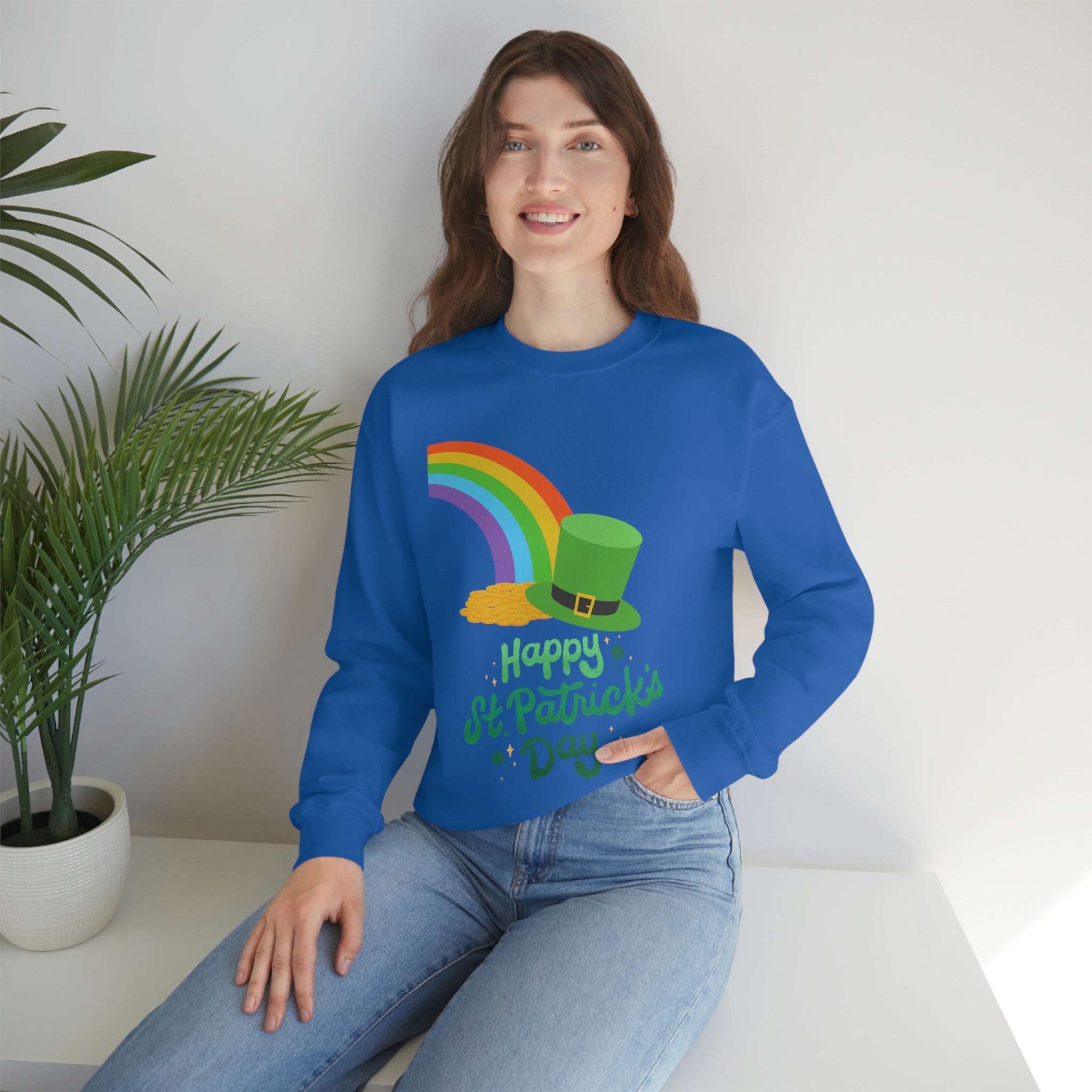 Happy Saint Patrick Day Unisex Heavy Blend™ Crewneck Sweatshirt