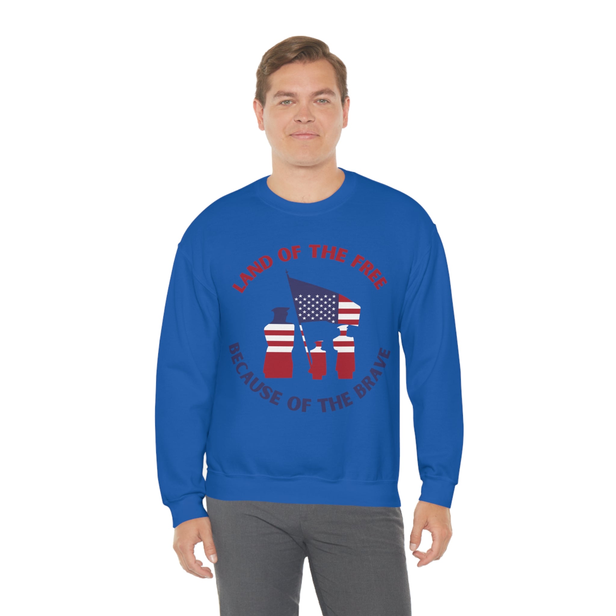 Memorial Day Land Of The Free Unisex Heavy Blend™ Crewneck Sweatshirt