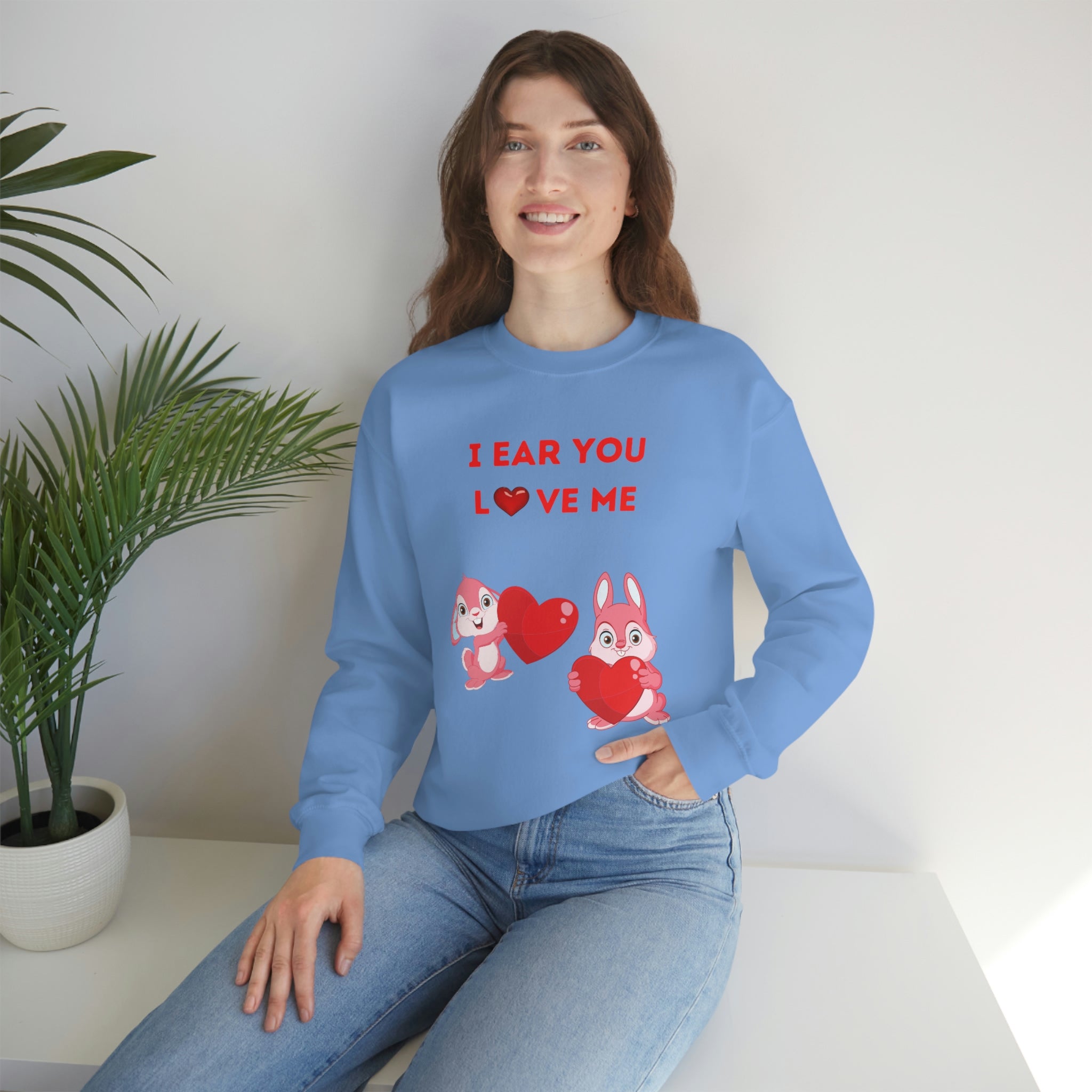 I Ear You Love Me Unisex Heavy Blend™ Crewneck Sweatshirt