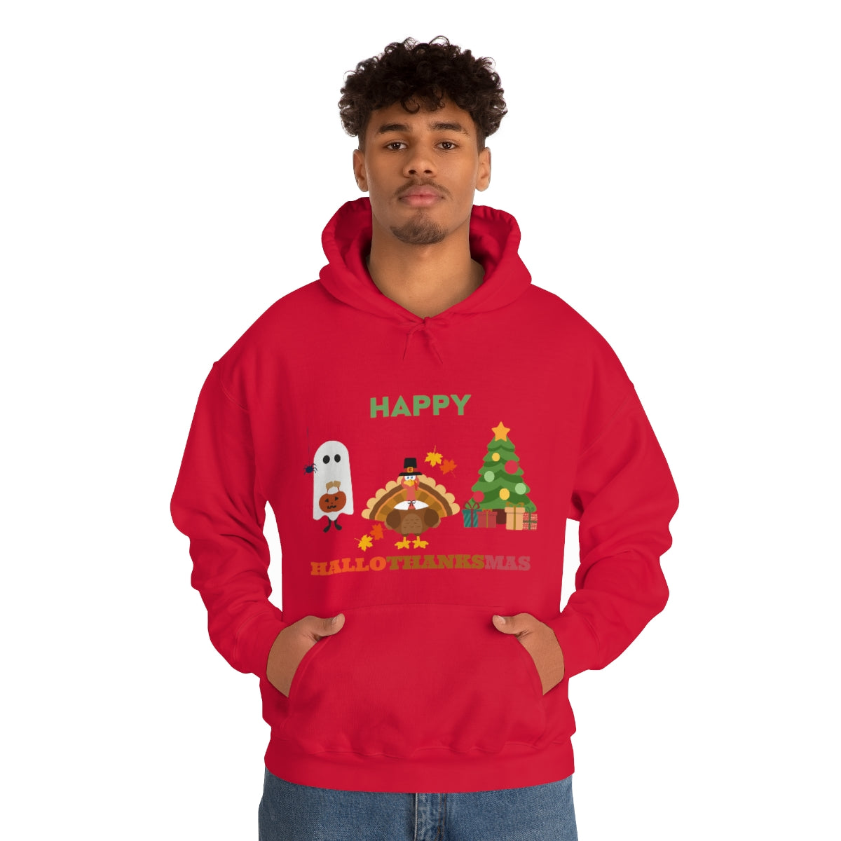 Happy Hallothanksmas Unisex Heavy Blend™ Hooded Sweatshirt