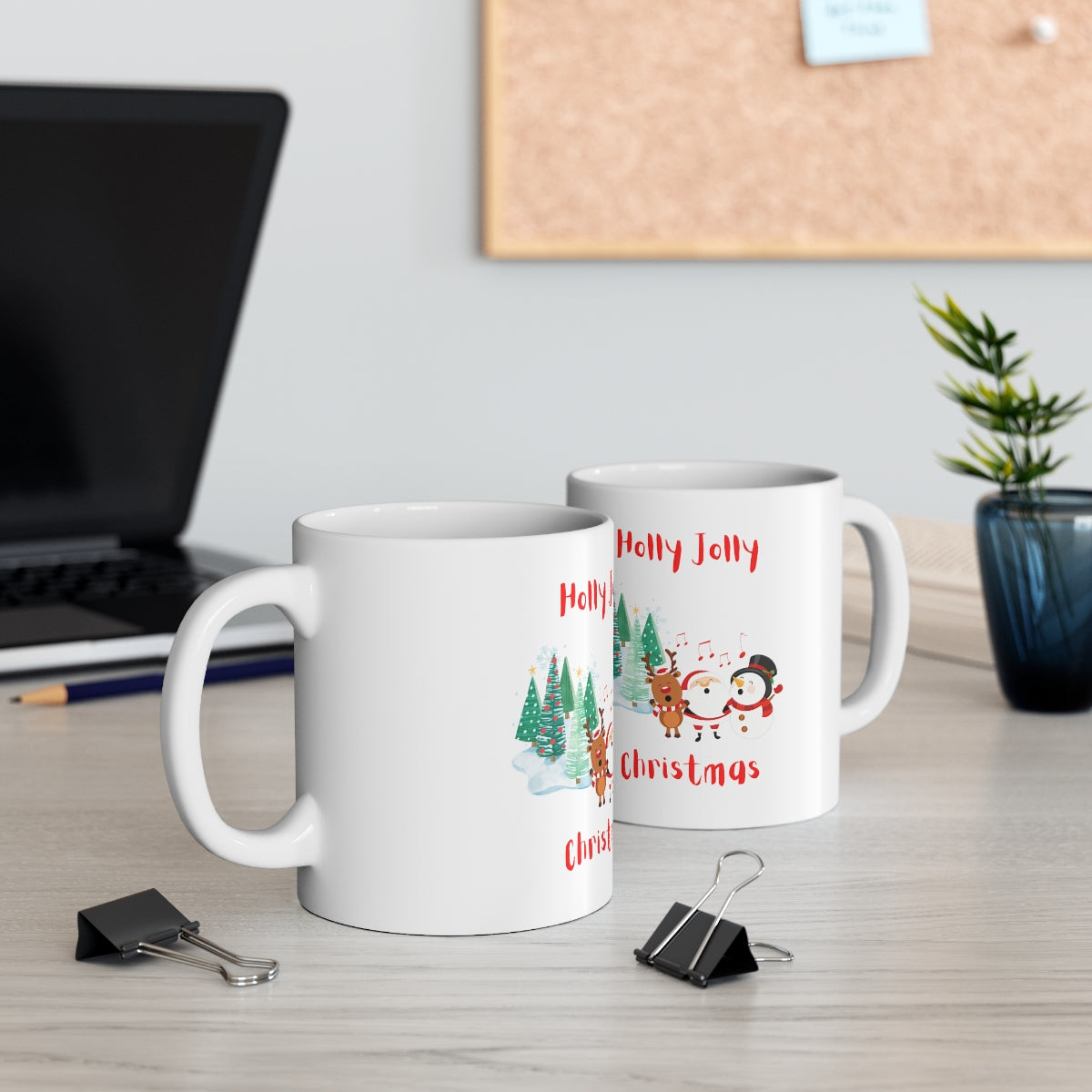 Holly Jolly Christmas Ceramic Mug 11oz