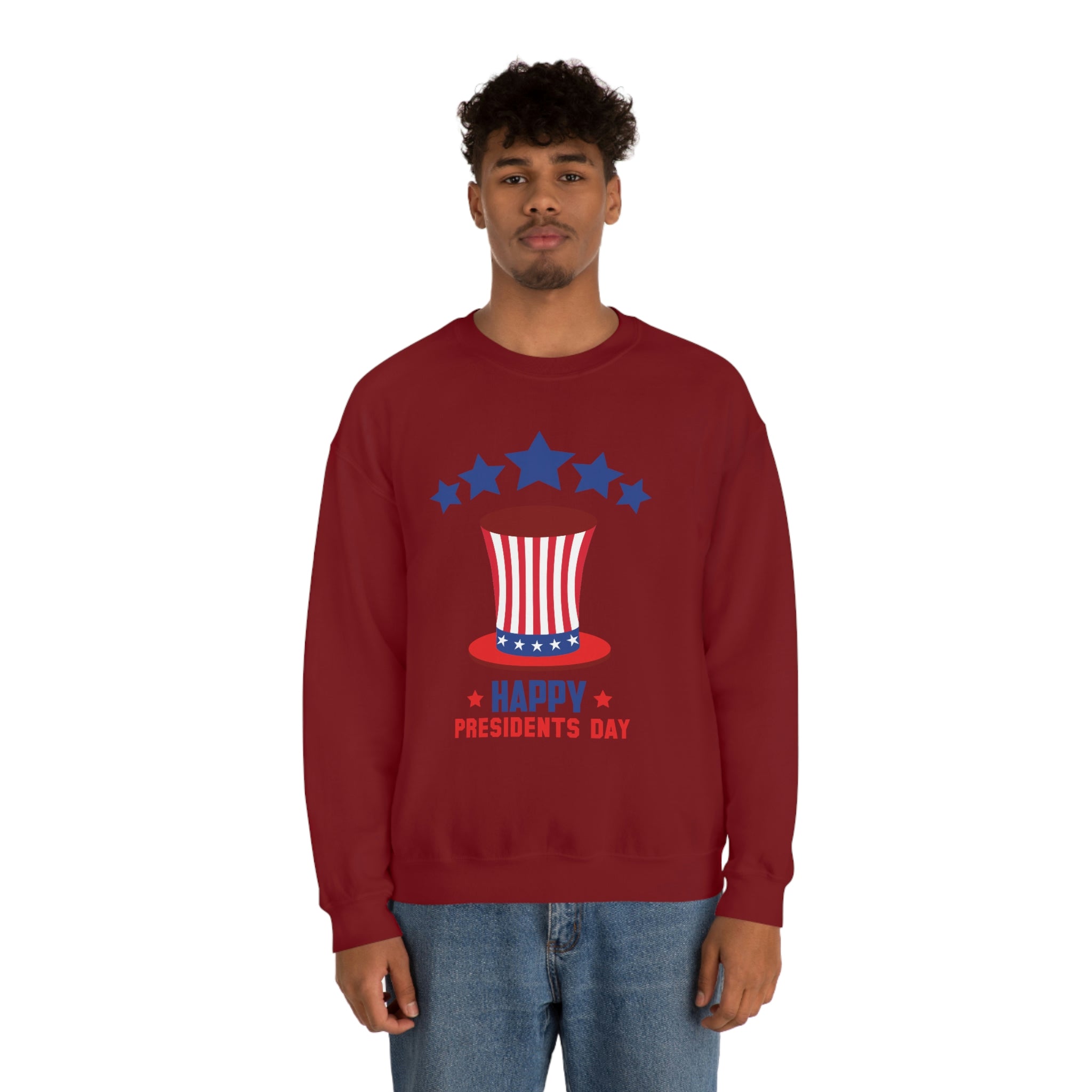 Happy President's Day Hat Unisex Heavy Blend™ Crewneck Sweatshirt