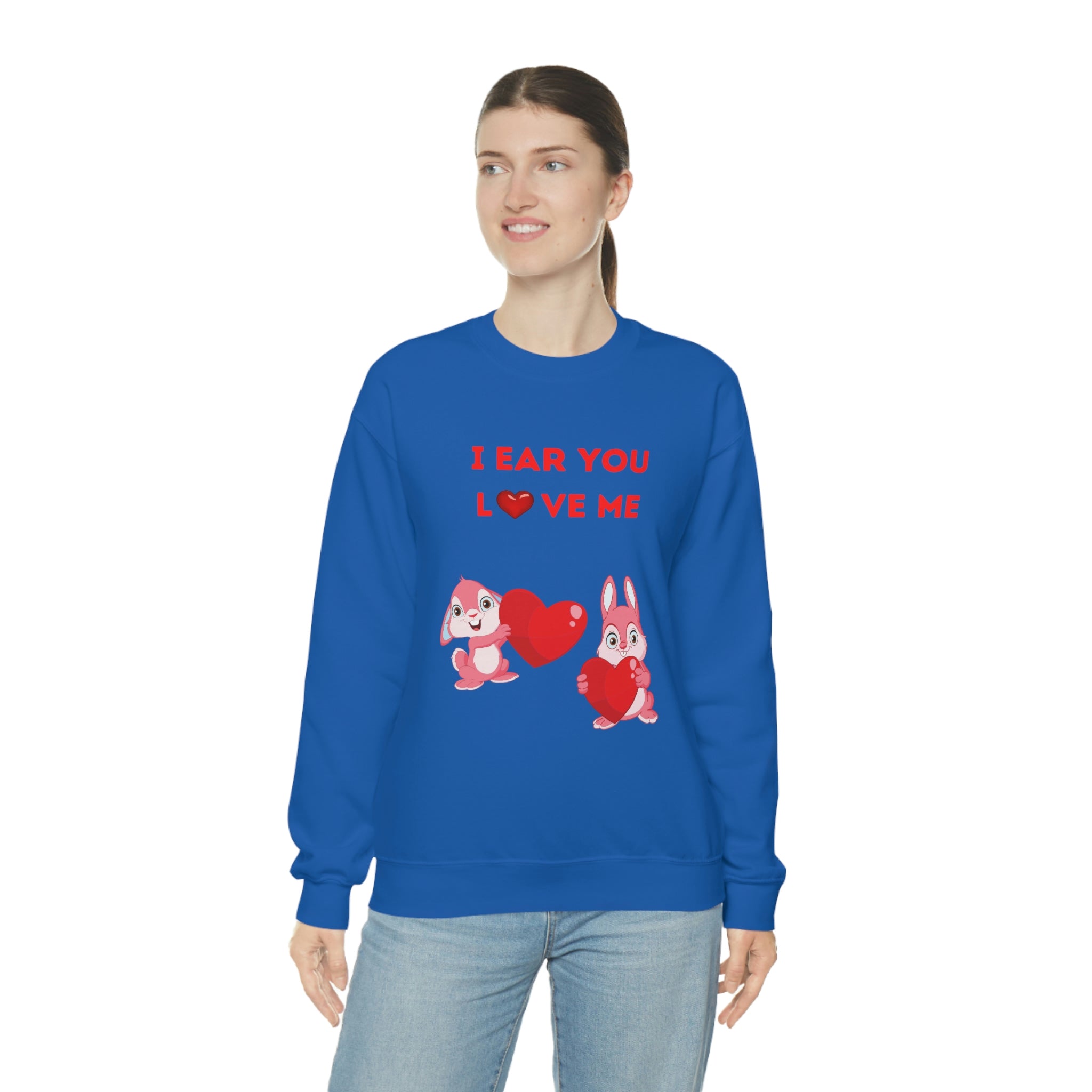 I Ear You Love Me Unisex Heavy Blend™ Crewneck Sweatshirt