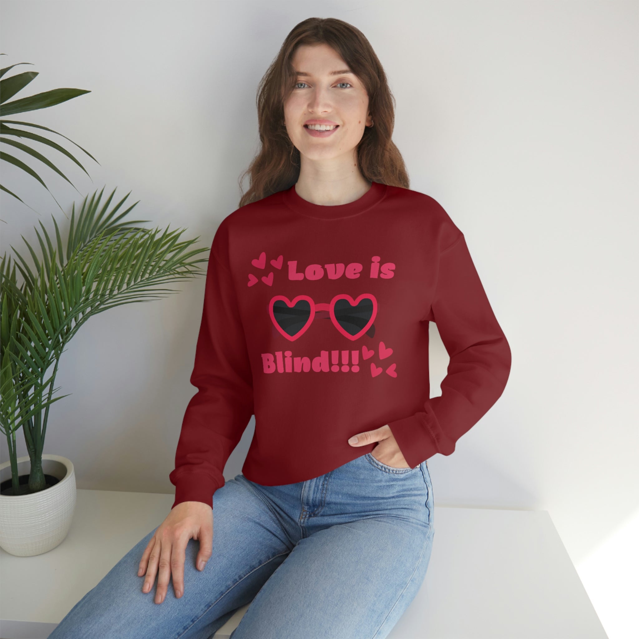 Love Is Blind!!! Unisex Heavy Blend™ Crewneck Sweatshirt