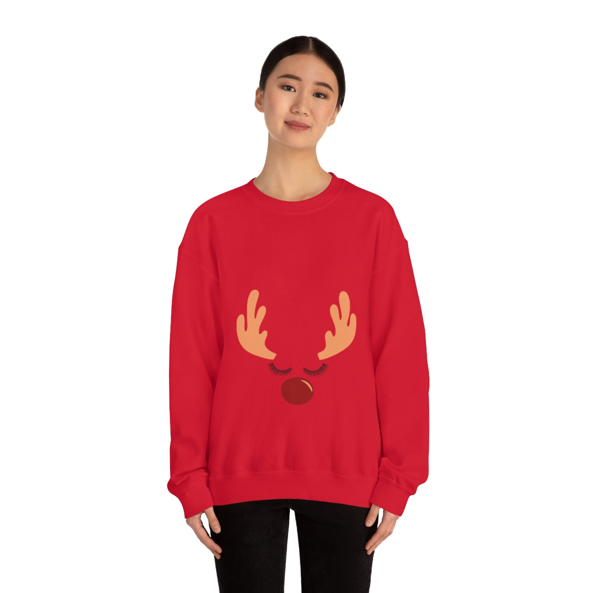 Reindeer Christmas Unisex Heavy Blend™ Crewneck Sweatshirt