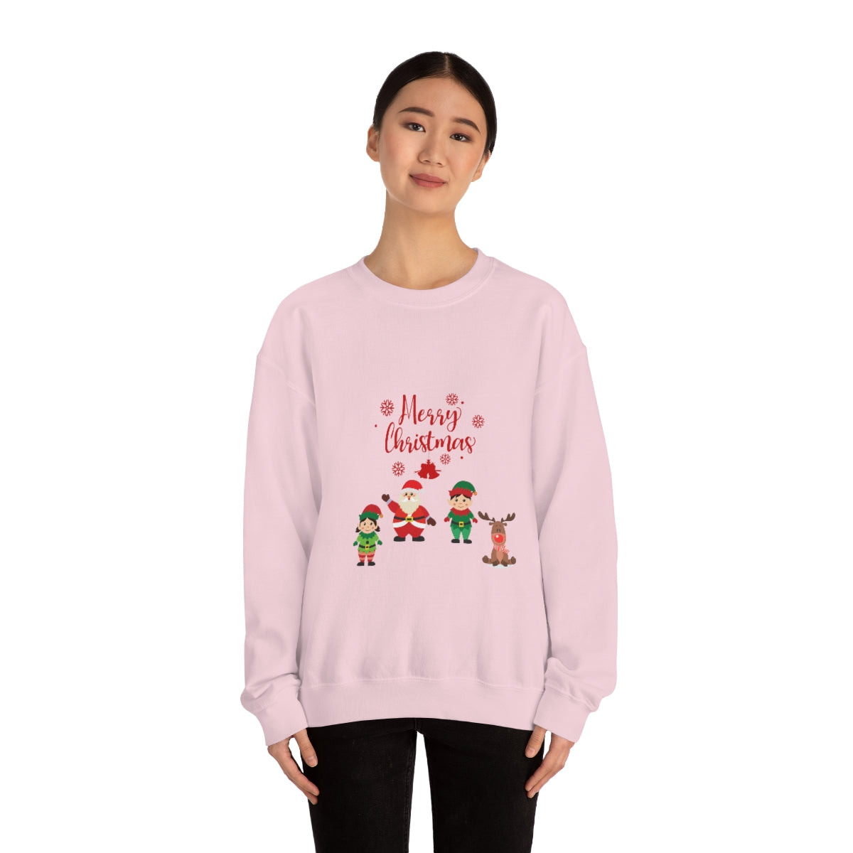 Merry Christmas From Santa & Helpers Unisex Heavy Blend™ Crewneck Sweatshirt