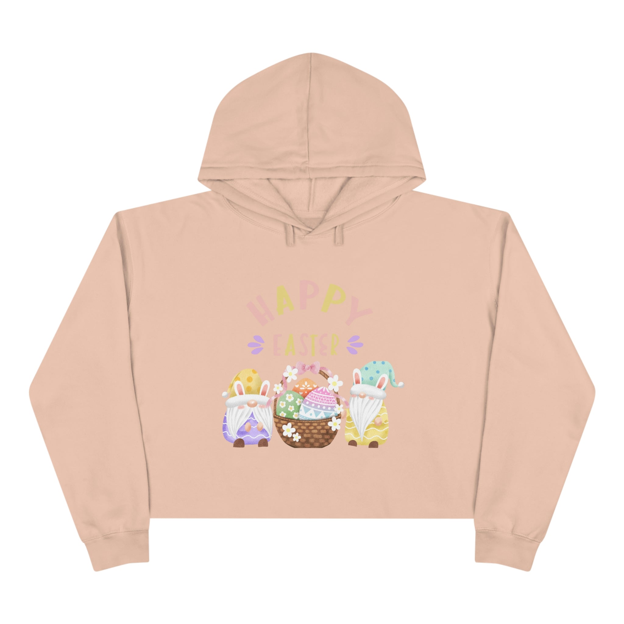 Happy Easter Gnome Crop Hoodie