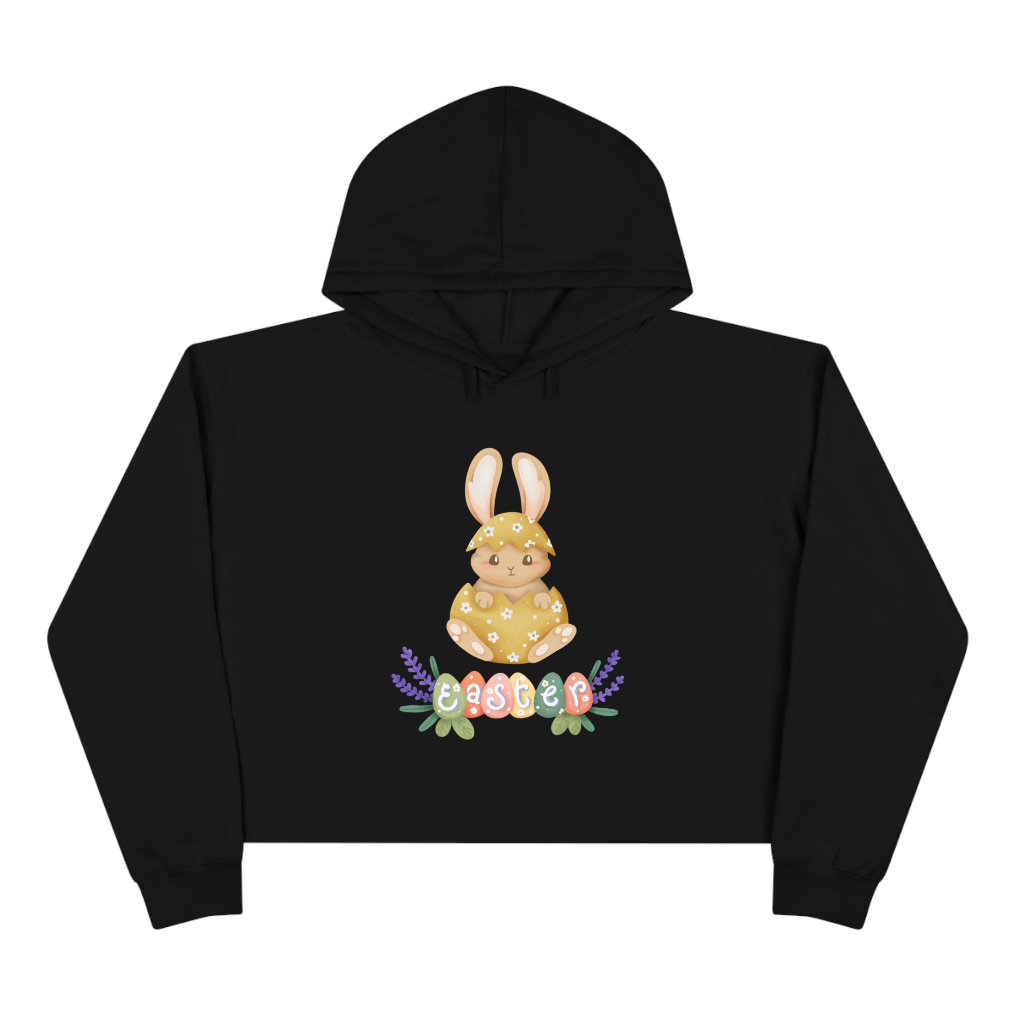 Easter Hunt Is On Crop Hoodie