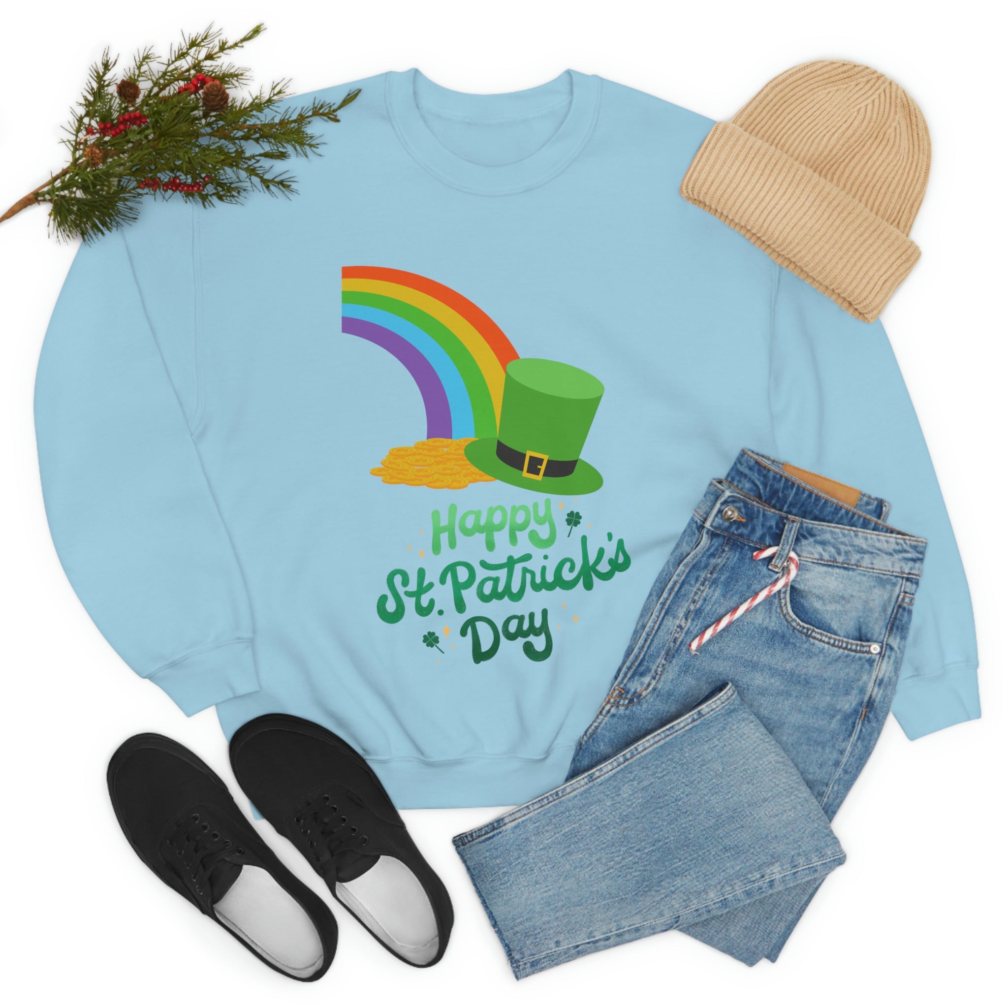 Happy Saint Patrick Day Unisex Heavy Blend™ Crewneck Sweatshirt