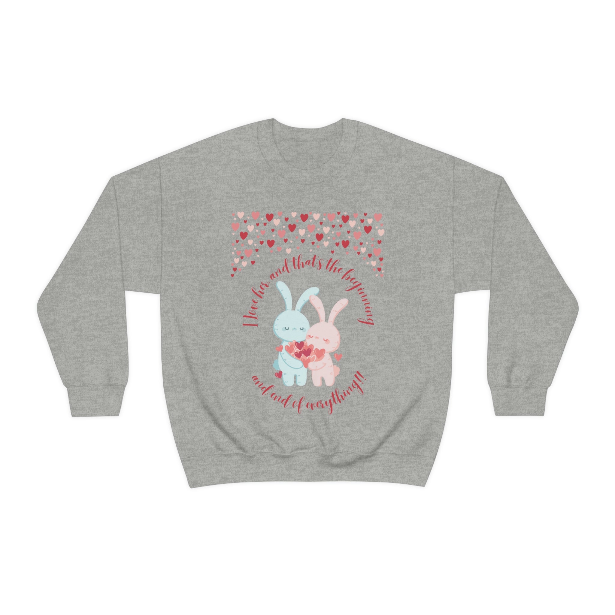The I Love Her U & Me Unisex Heavy Blend™ Crewneck Sweatshirt