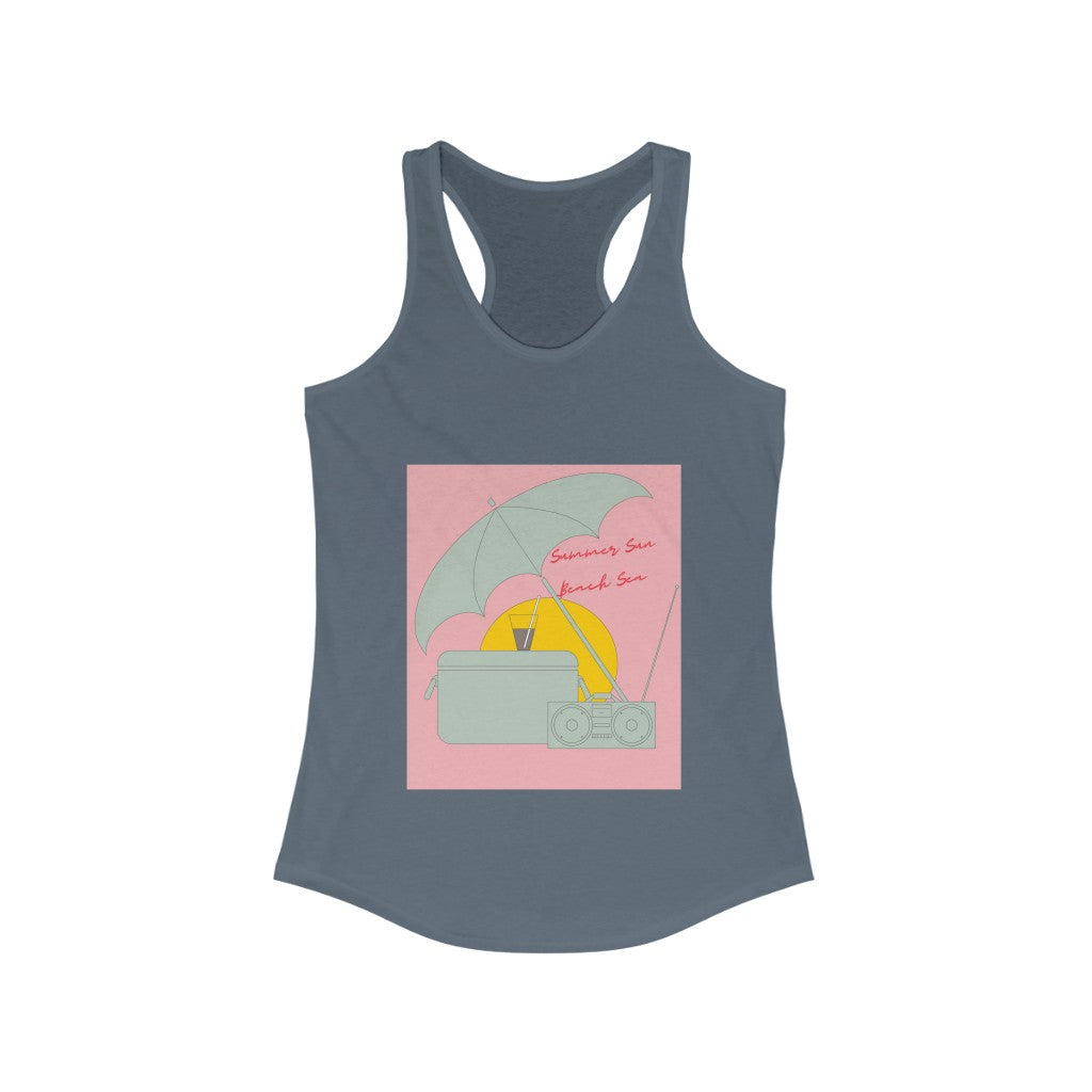 Summer Sun Beach Sea Women's Ideal Racerback Tank