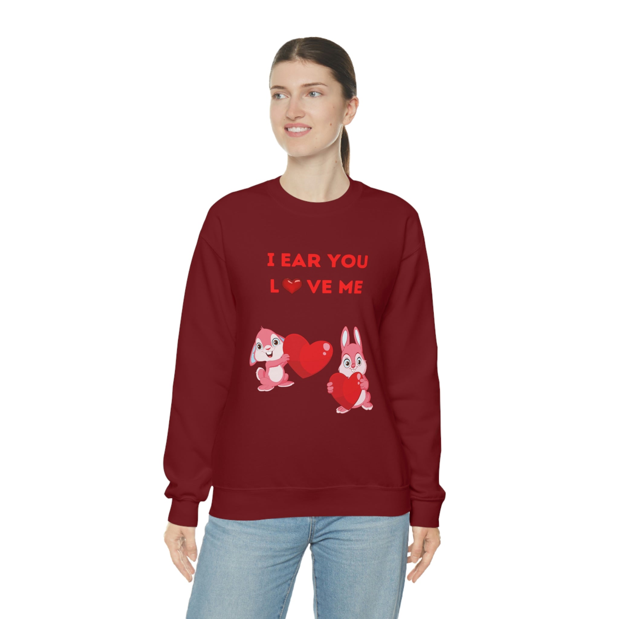 I Ear You Love Me Unisex Heavy Blend™ Crewneck Sweatshirt
