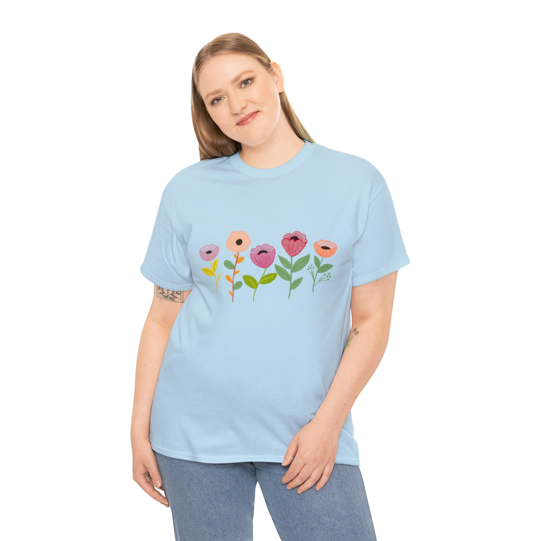 Spring Flowers Unisex Heavy Cotton Tee