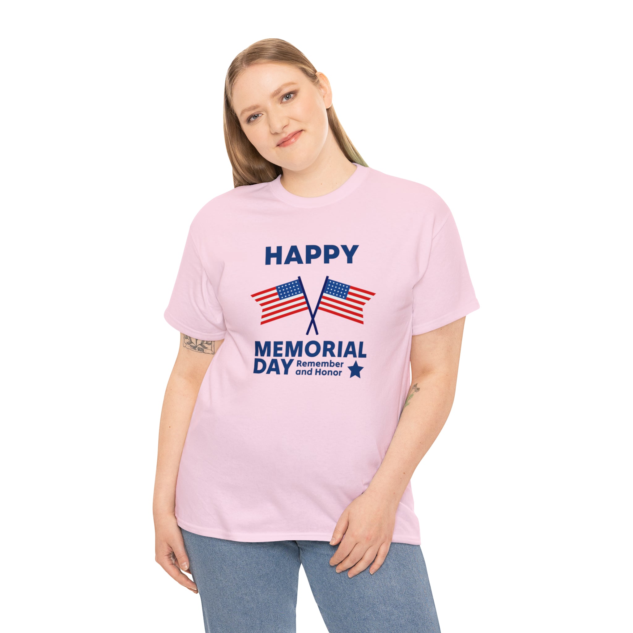 Happy Memorial Day Unisex Heavy Cotton Tee