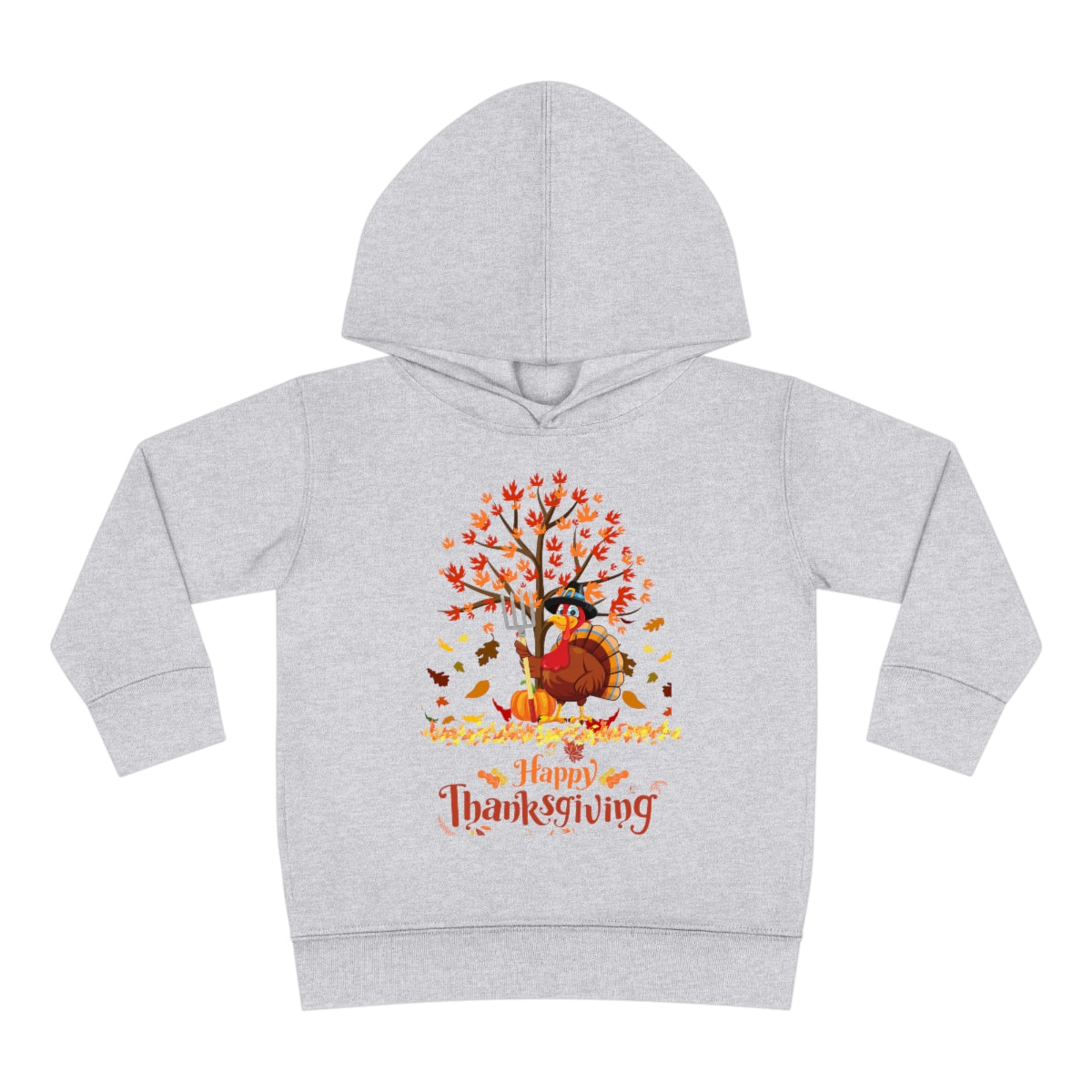 Happy Thanksgiving Turkey Pilgrim Toddler Pullover Fleece Hoodie