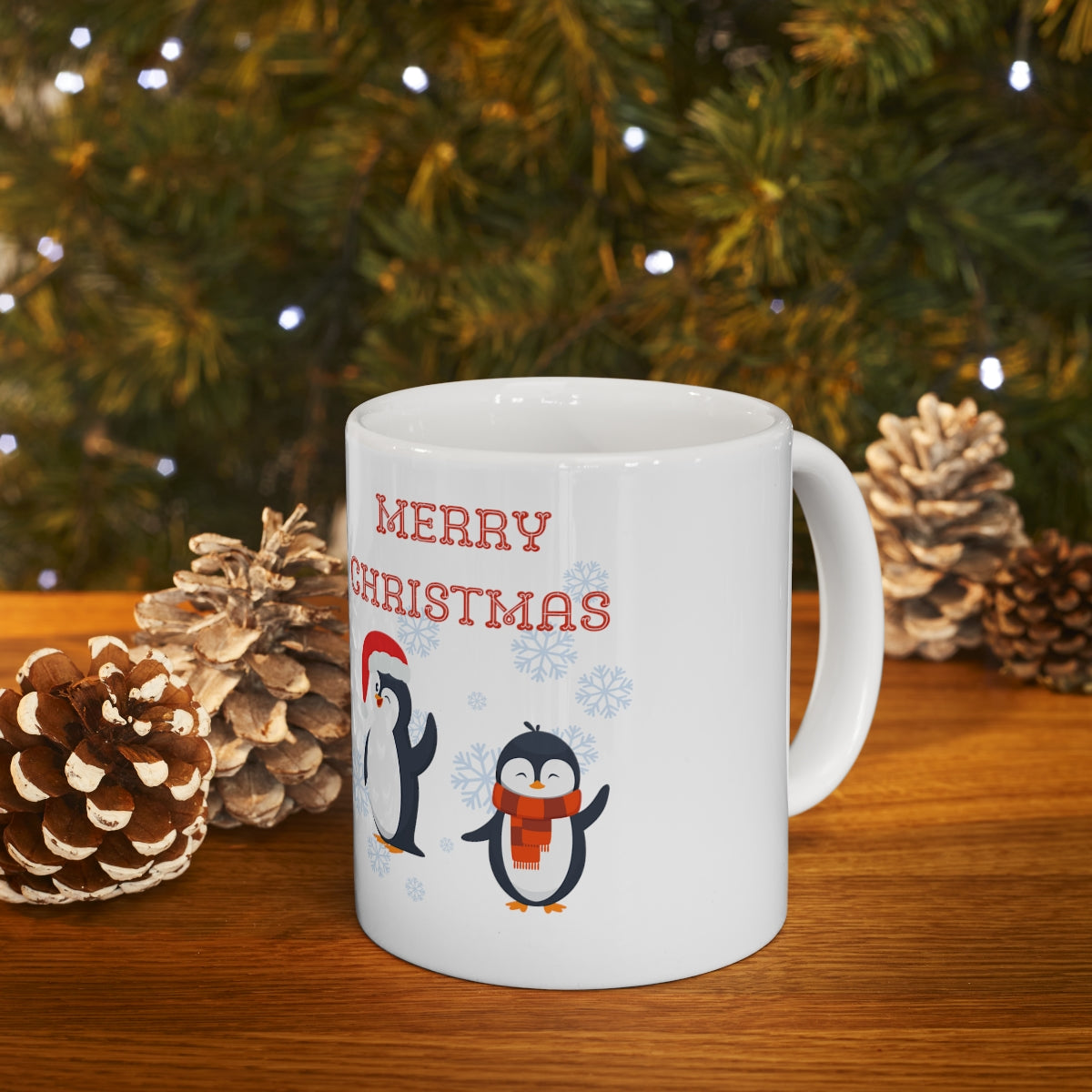 Penguin Merry Christmas Ceramic Mug 11oz