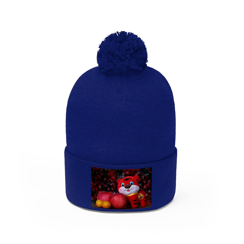 Tiger Pom Pom Beanie