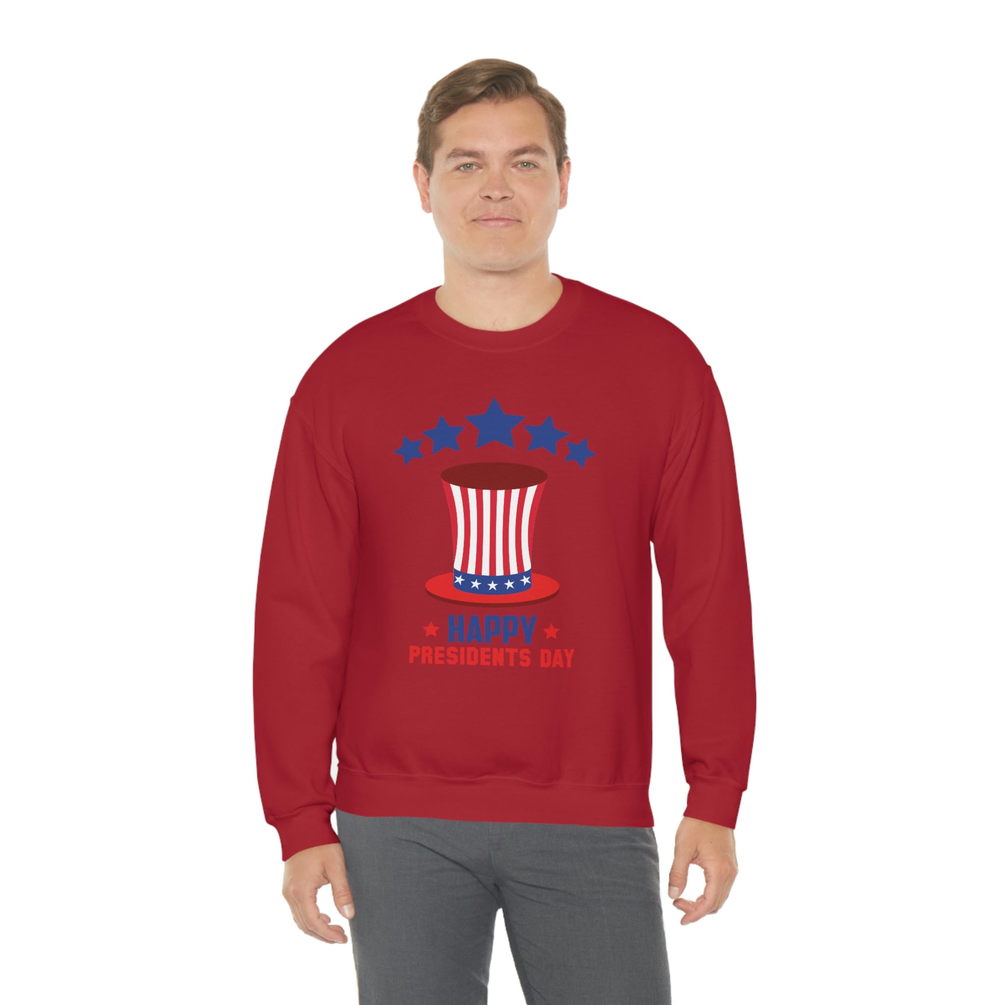 Happy President's Day Hat Unisex Heavy Blend™ Crewneck Sweatshirt