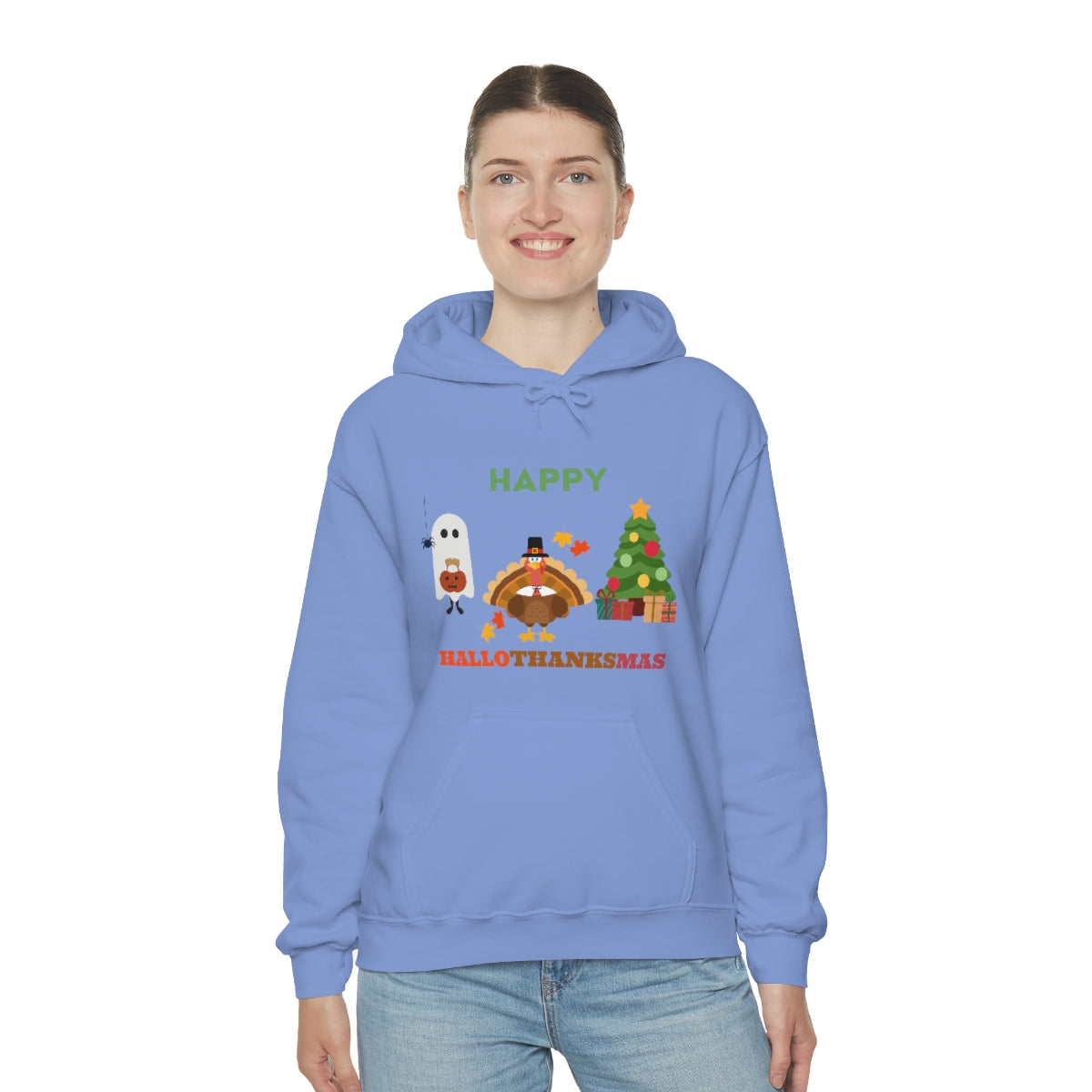 Happy Hallothanksmas Unisex Heavy Blend™ Hooded Sweatshirt