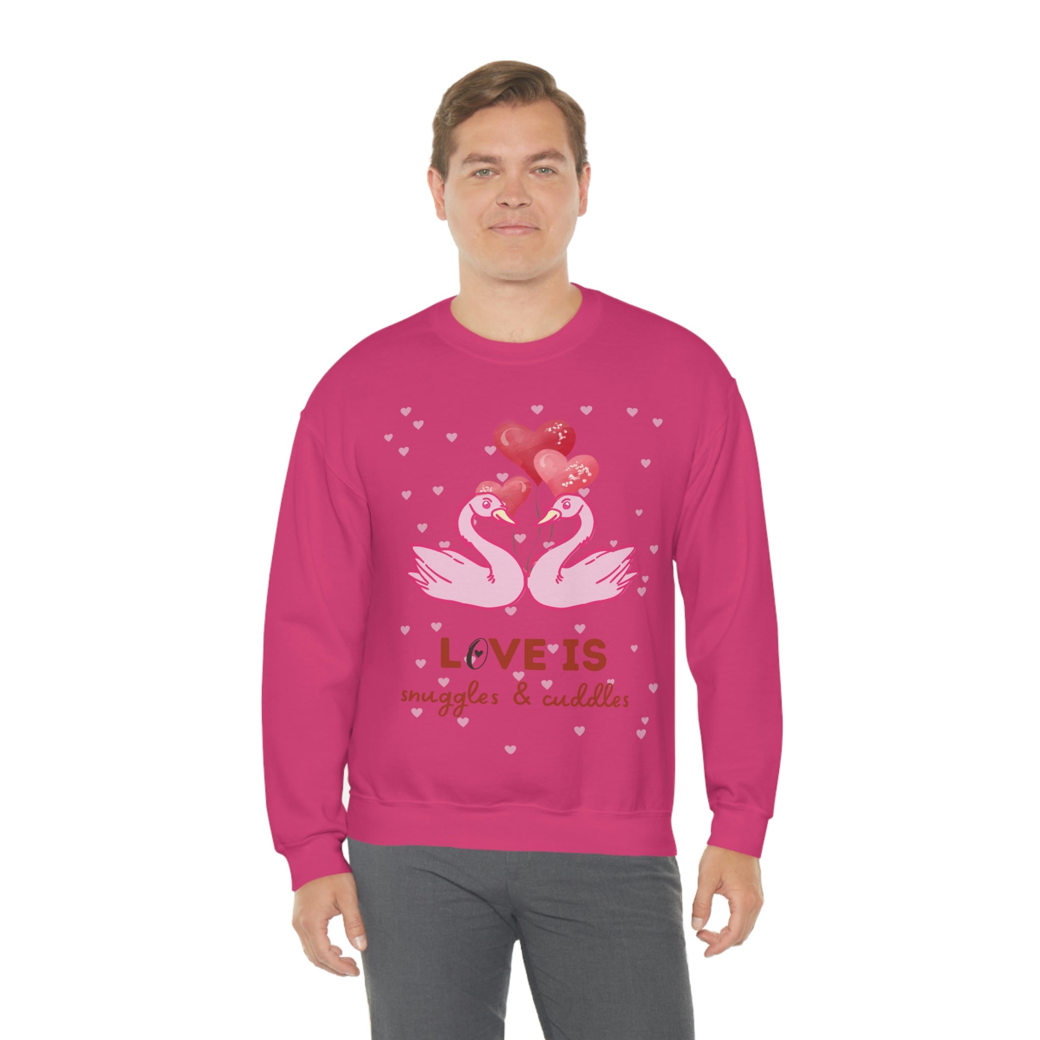 Love Is Snuggles & Cuddles Unisex Heavy Blend™ Crewneck Sweatshirt