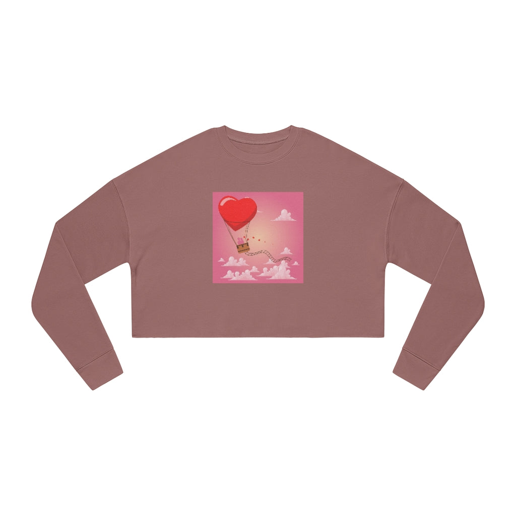 Women's Happy Valentine's Day Cropped Sweatshirt