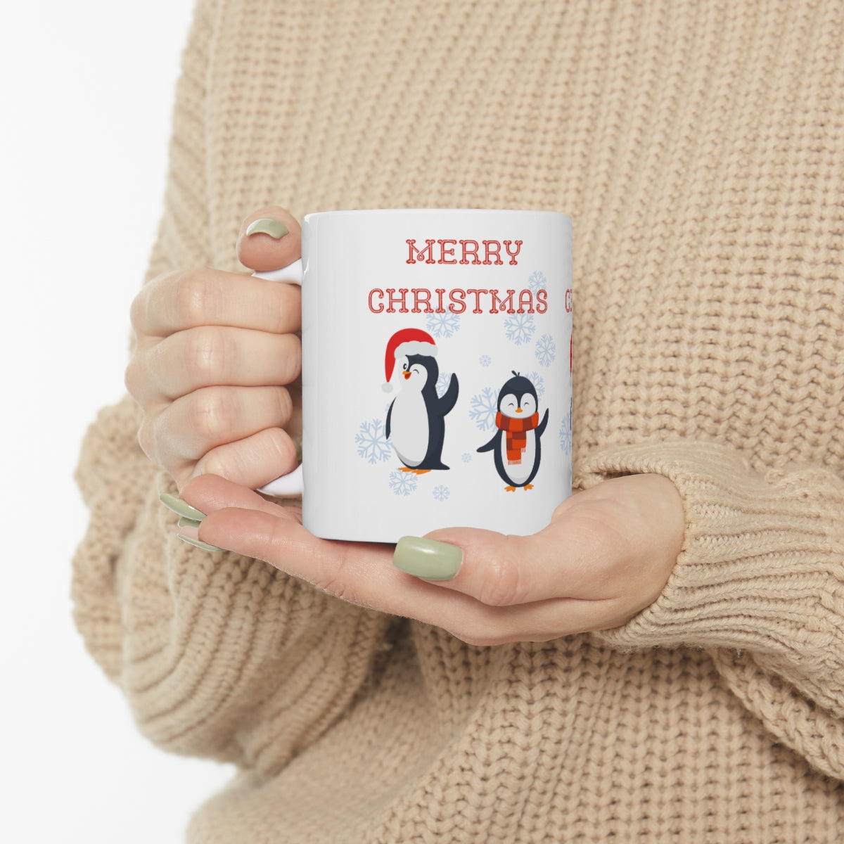 Penguin Merry Christmas Ceramic Mug 11oz