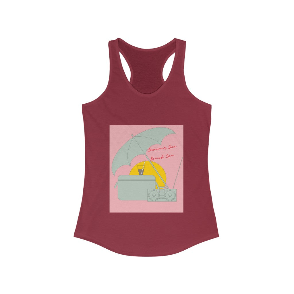 Summer Sun Beach Sea Women's Ideal Racerback Tank