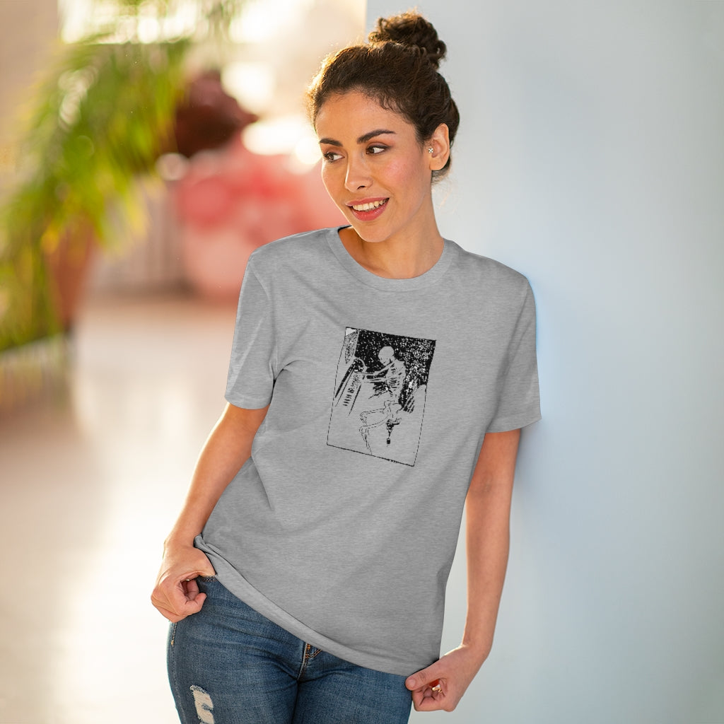 Skeleton Piano Player Organic Creator T-shirt - Unisex