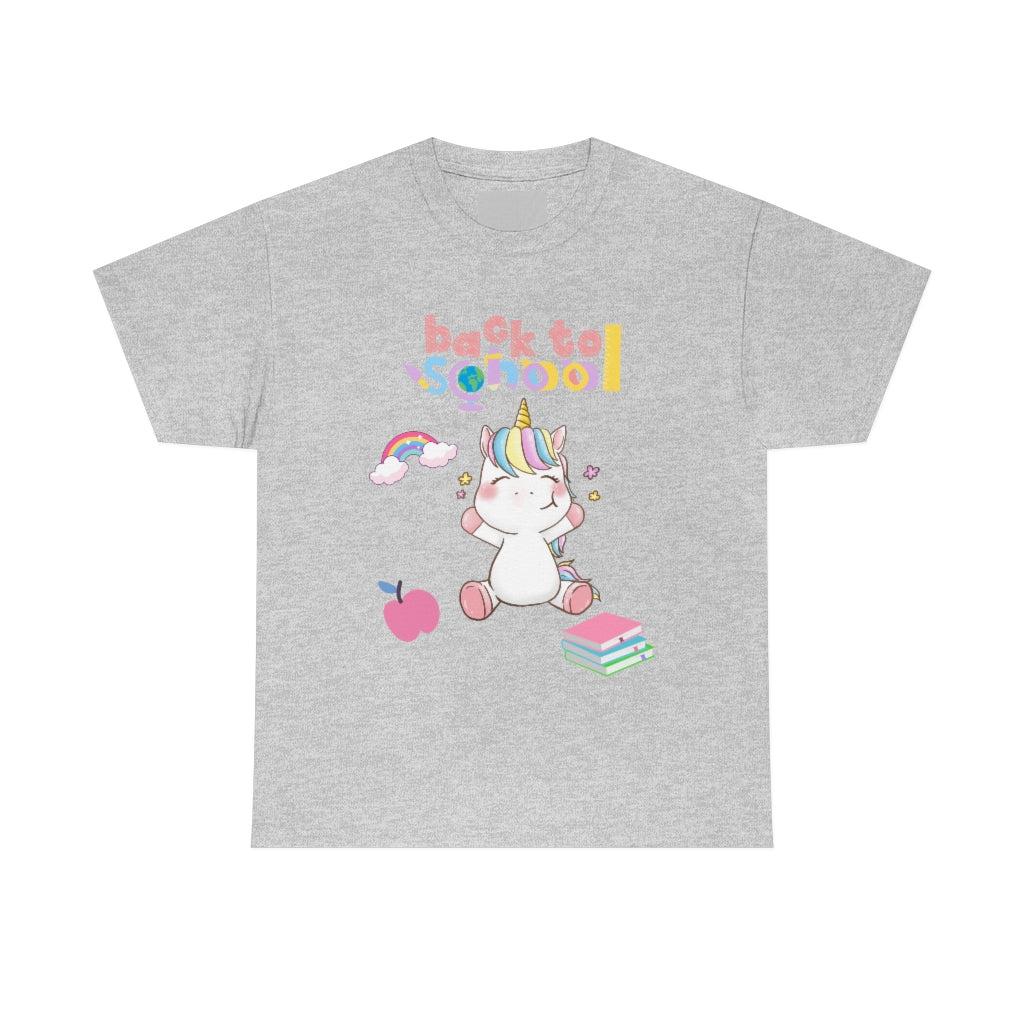 Back to School Unicorn Unisex Heavy Cotton Tee