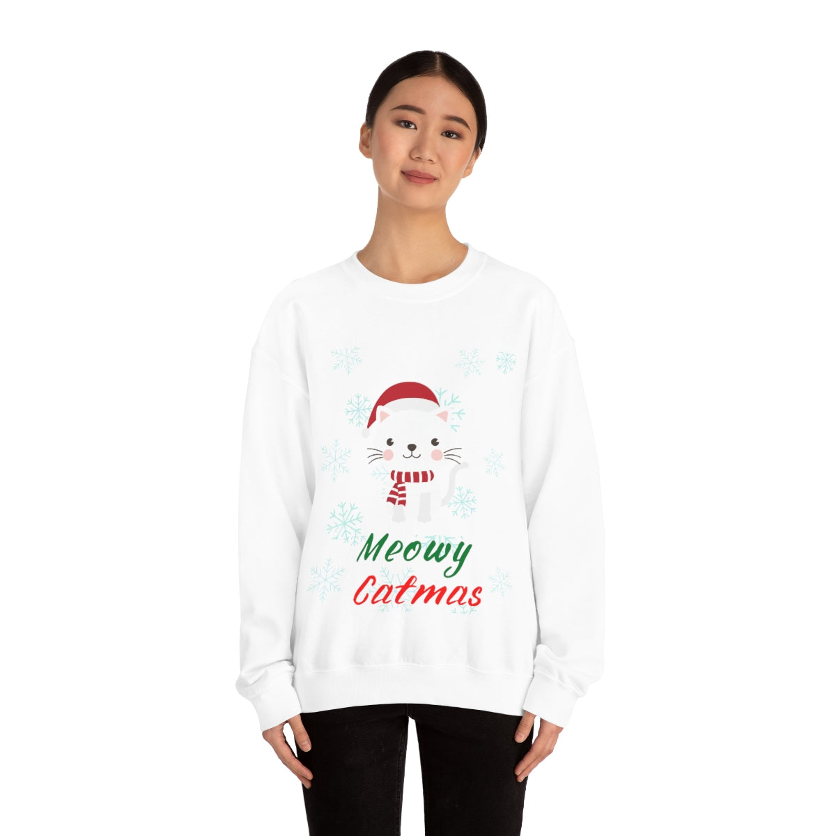 Meowy Catmas Unisex Heavy Blend™ Crewneck Sweatshirt