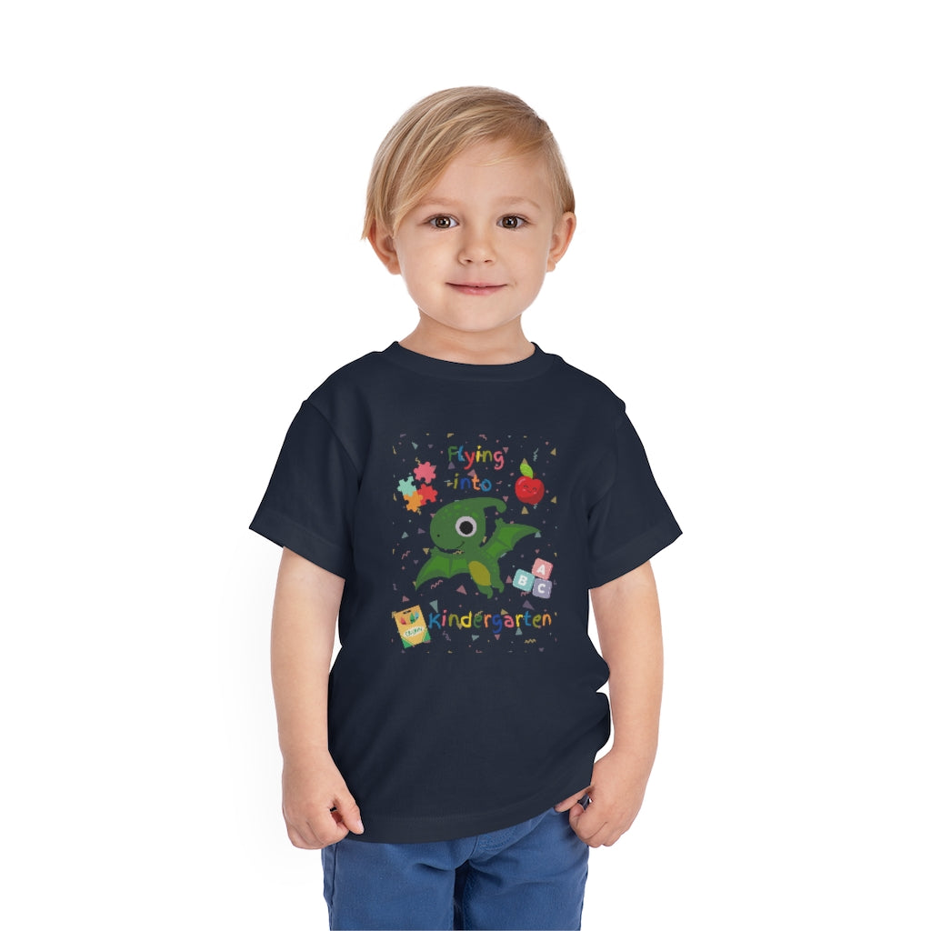 Flying Into Kindergarten Toddler Short Sleeve Tee