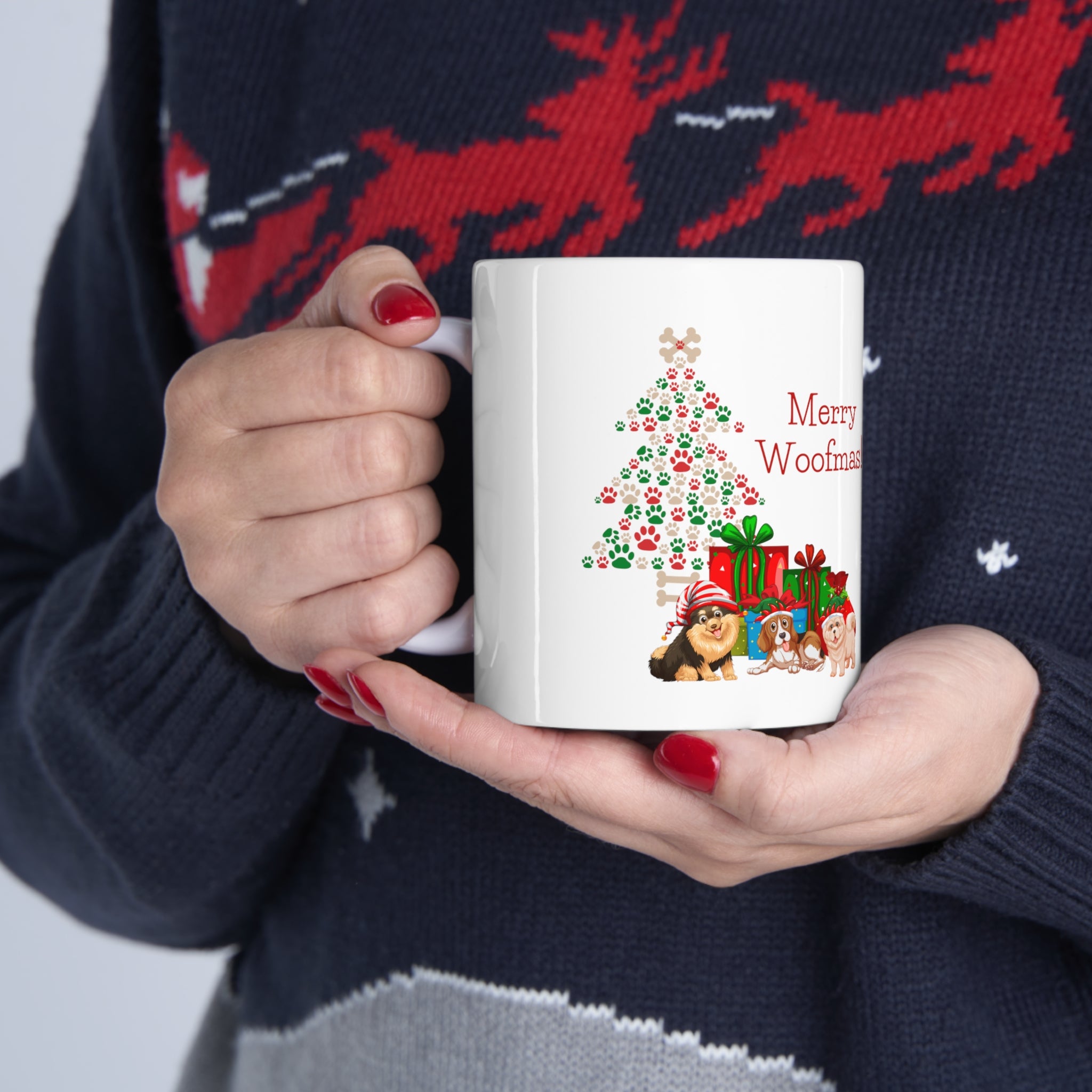 Merry Woolfmas Ceramic Mug 11oz