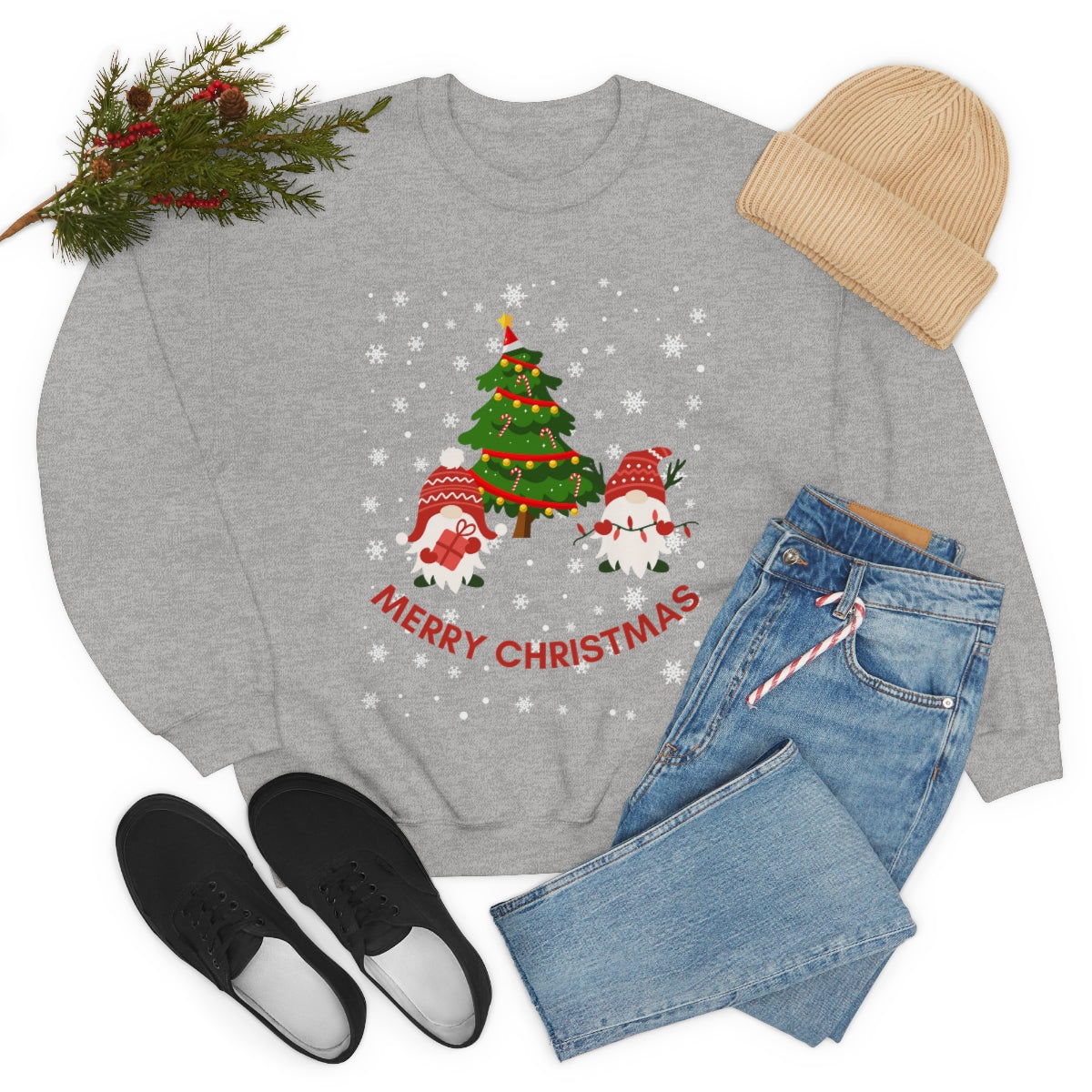 Merry & Bright Holidays Christmas Unisex Heavy Blend™ Crewneck Sweatshirt