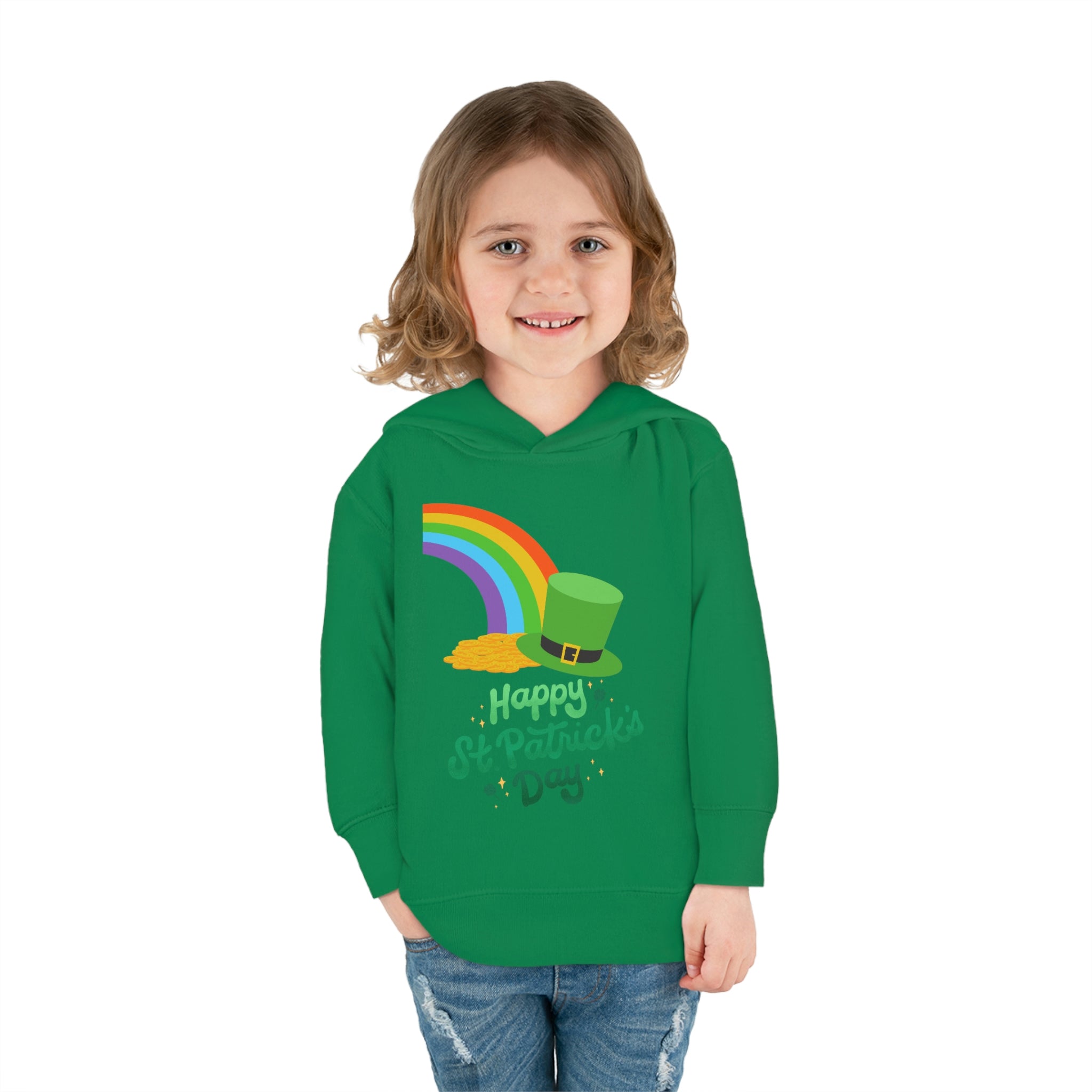 Happy Saint Patrick Day Toddler Pullover Fleece Hoodie