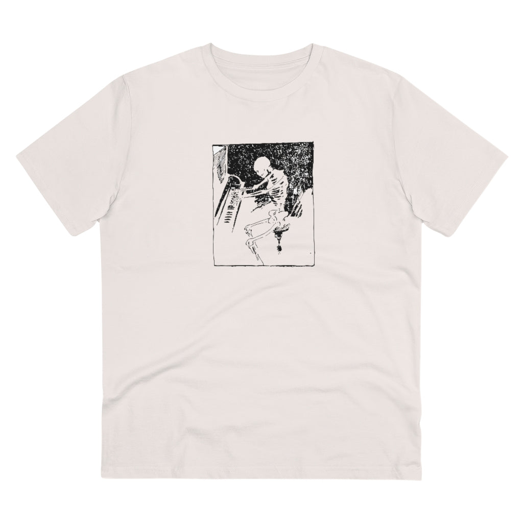 Skeleton Piano Player Organic Creator T-shirt - Unisex