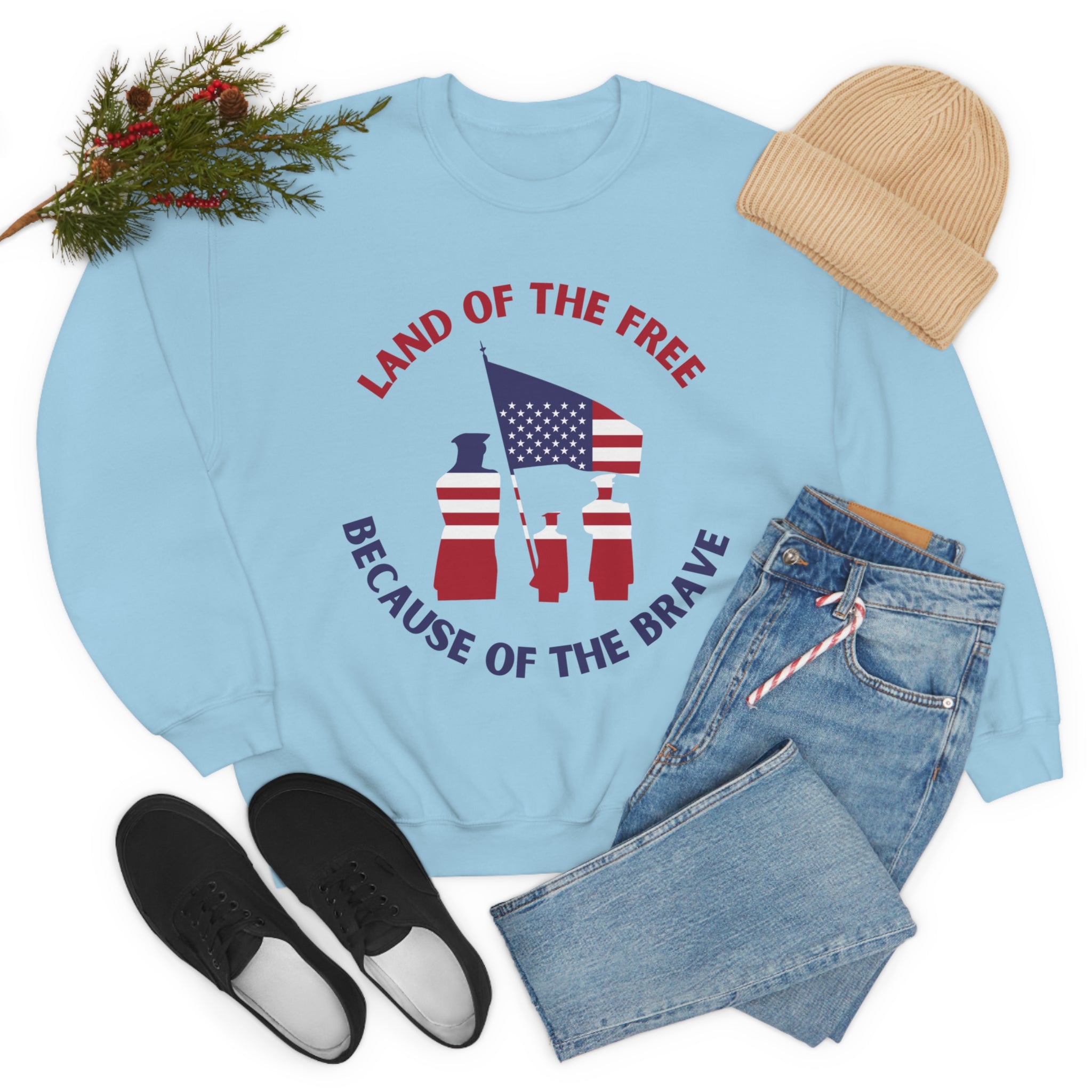 Memorial Day Land Of The Free Unisex Heavy Blend™ Crewneck Sweatshirt