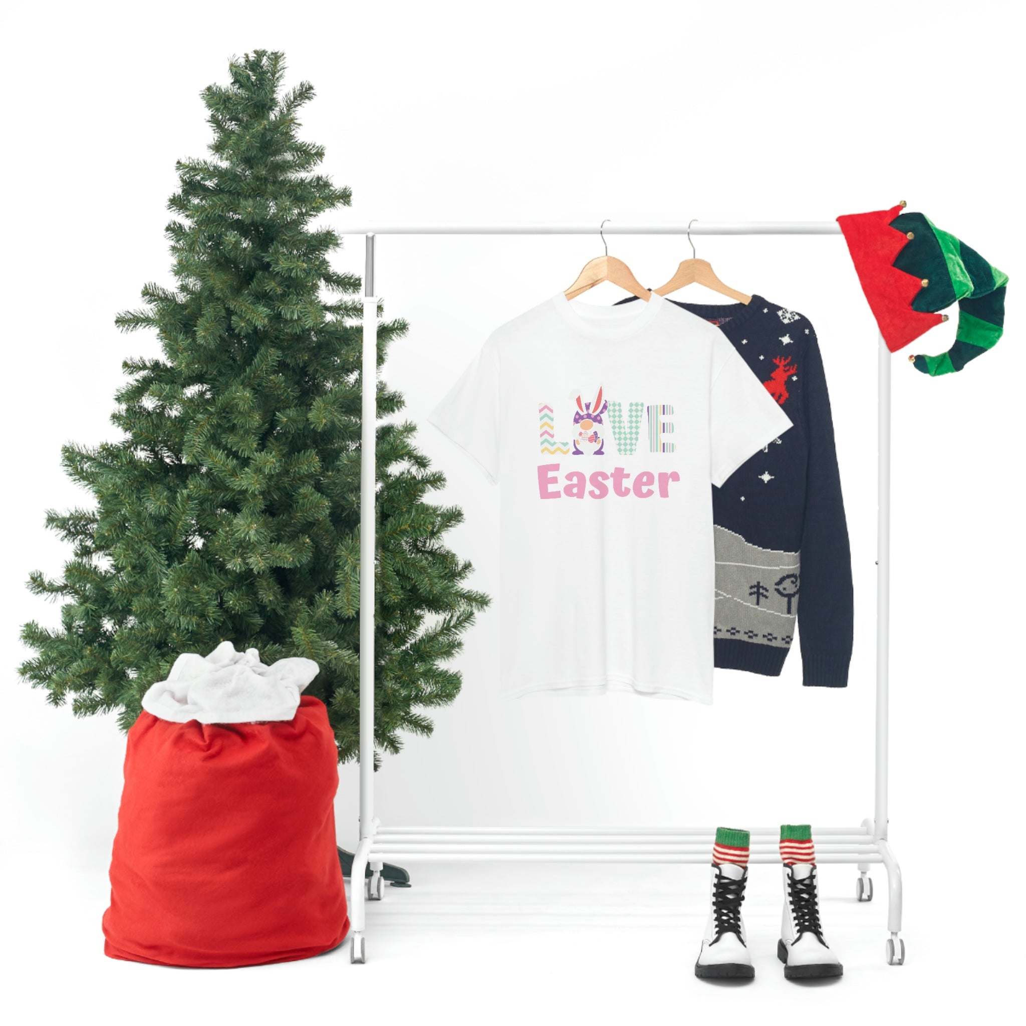 Gnome Love Easter Unisex Heavy Cotton Tee