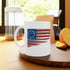 Old Glory White Ceramic Mug, 11oz and 15oz