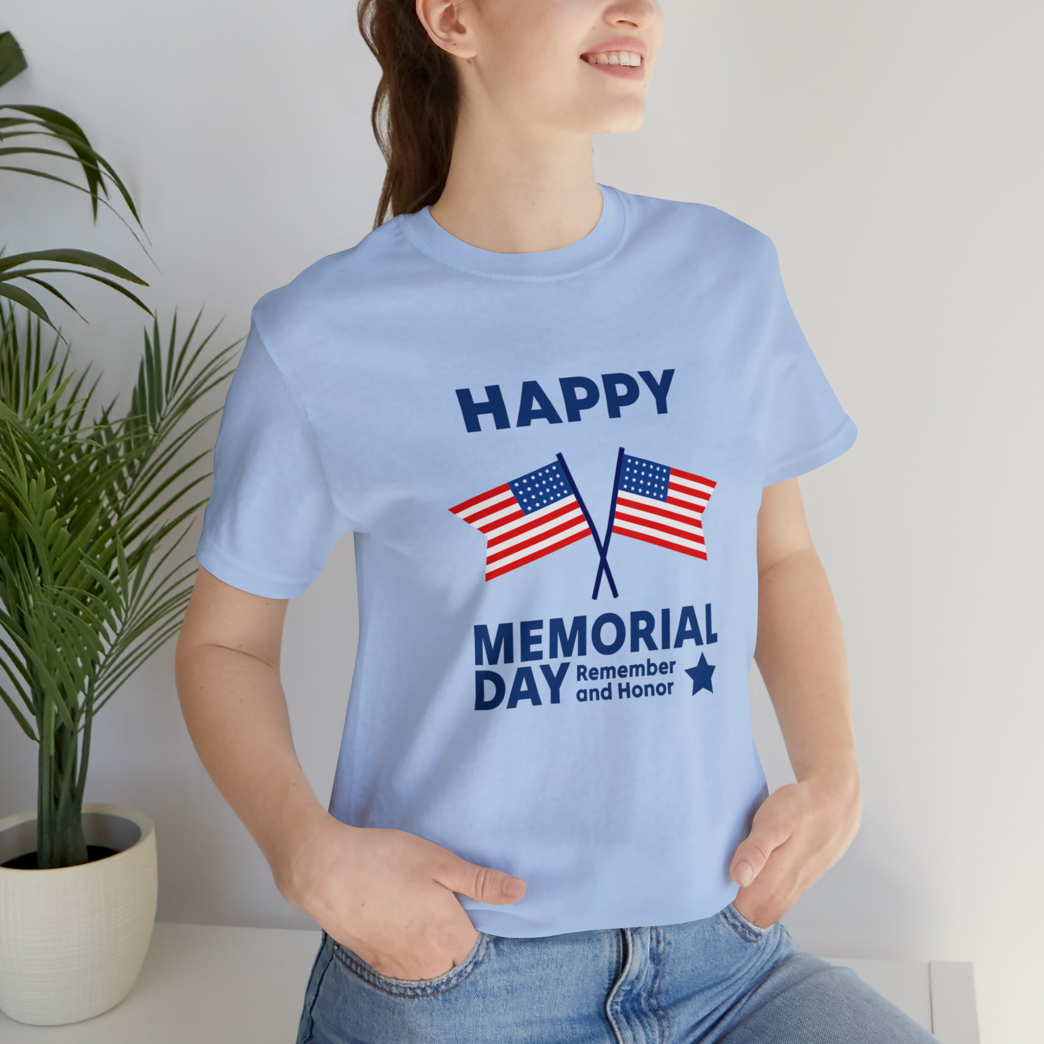 Happy Memorial Day Unisex Jersey Short Sleeve Tee
