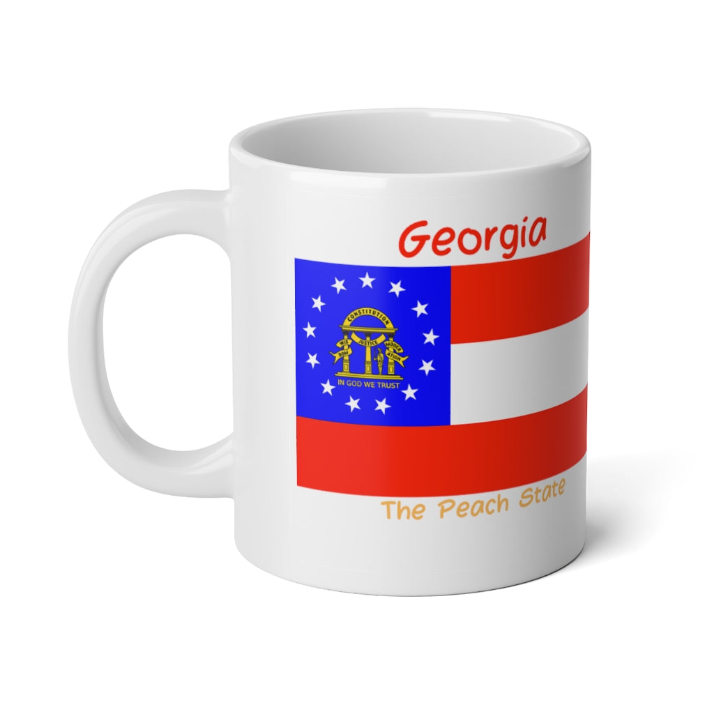 Georgia State Flag Jumbo Mug, 20oz