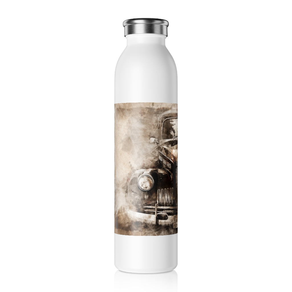 Old Truck Slim Water Bottle