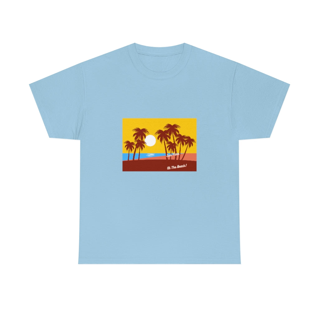 Sun Time At The Beach Unisex Heavy Cotton Tee