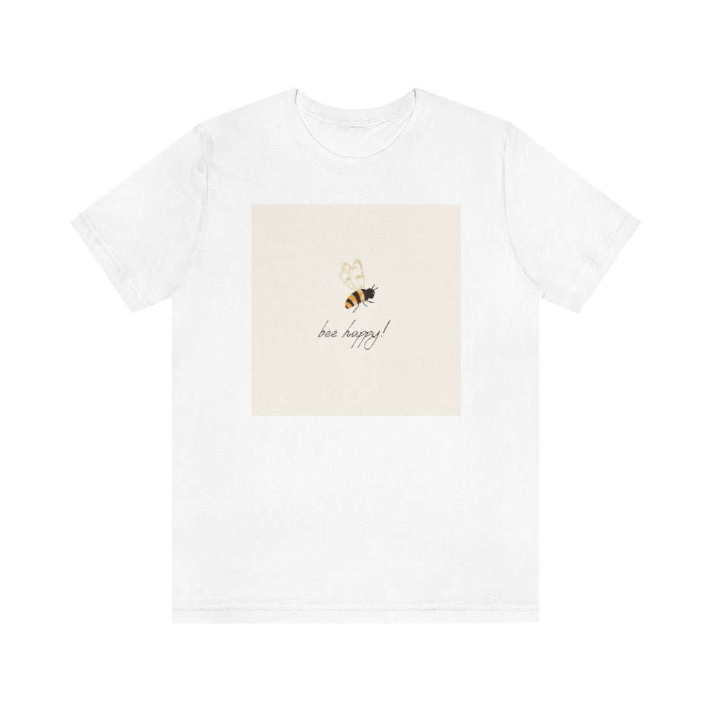 Bee Happy Unisex Jersey Short Sleeve Tee