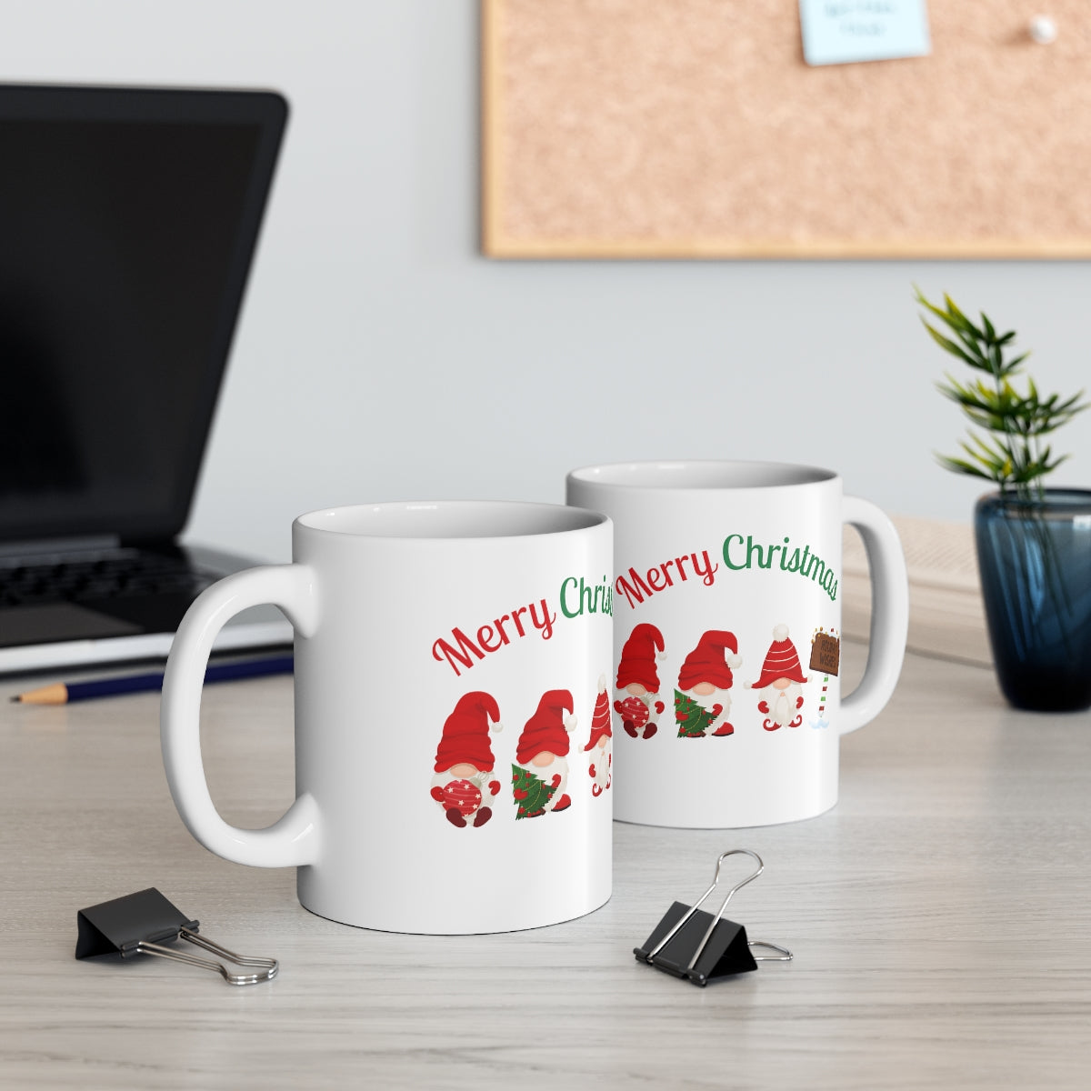 Cute Gnome Merry Christmas Ceramic Mug 11oz