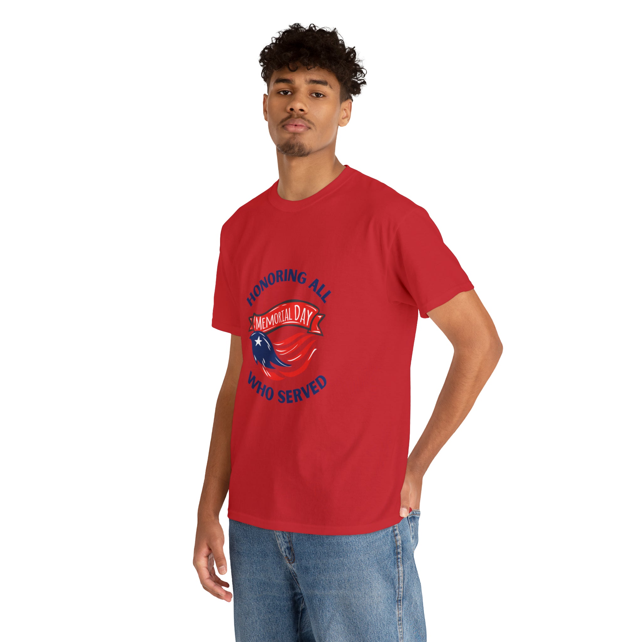 Memorial Day Honoring All Who Served Unisex Heavy Cotton Tee